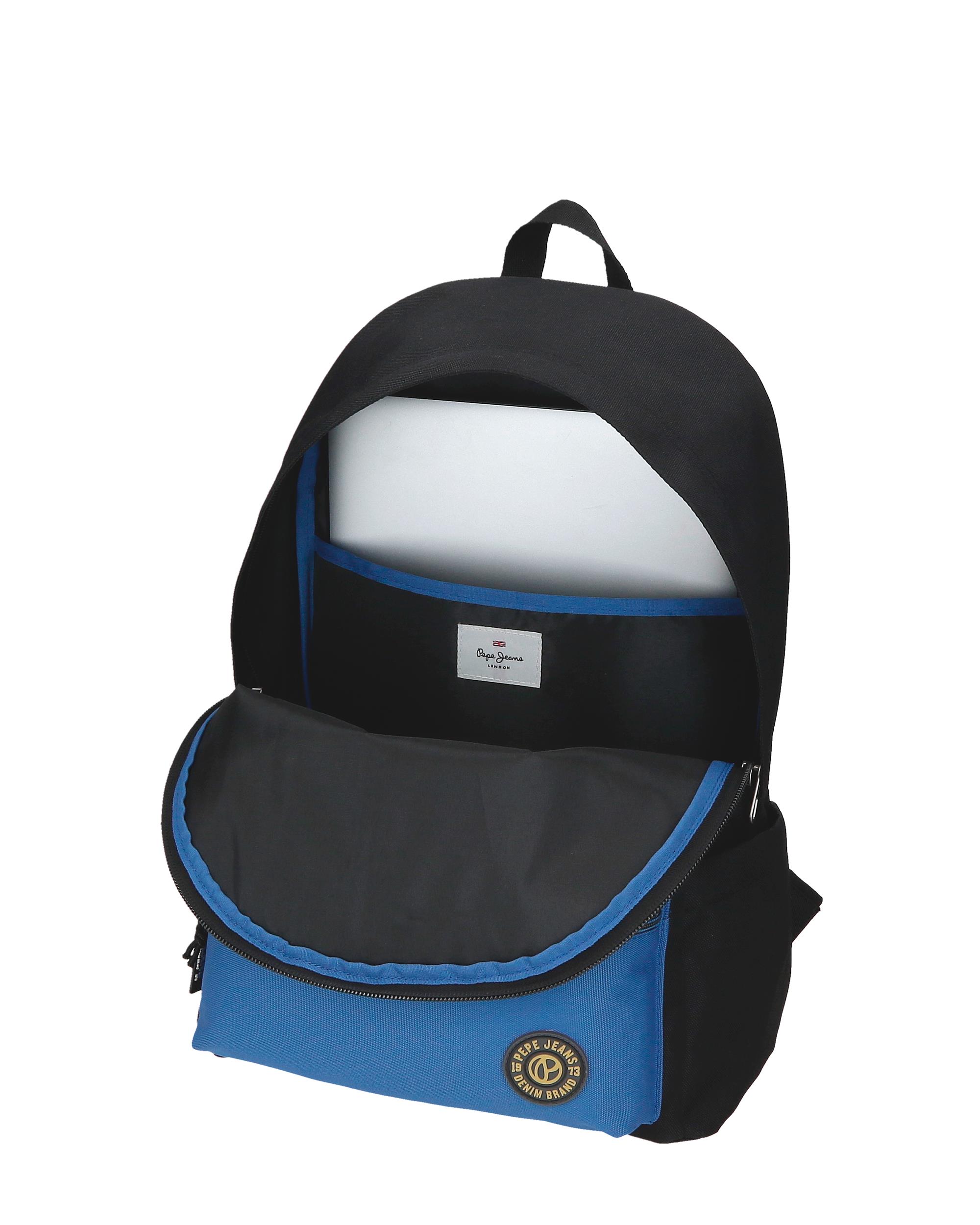 Mochila Escolar 44 Cm Pjl Henry com Trolley em Preto Preto-4