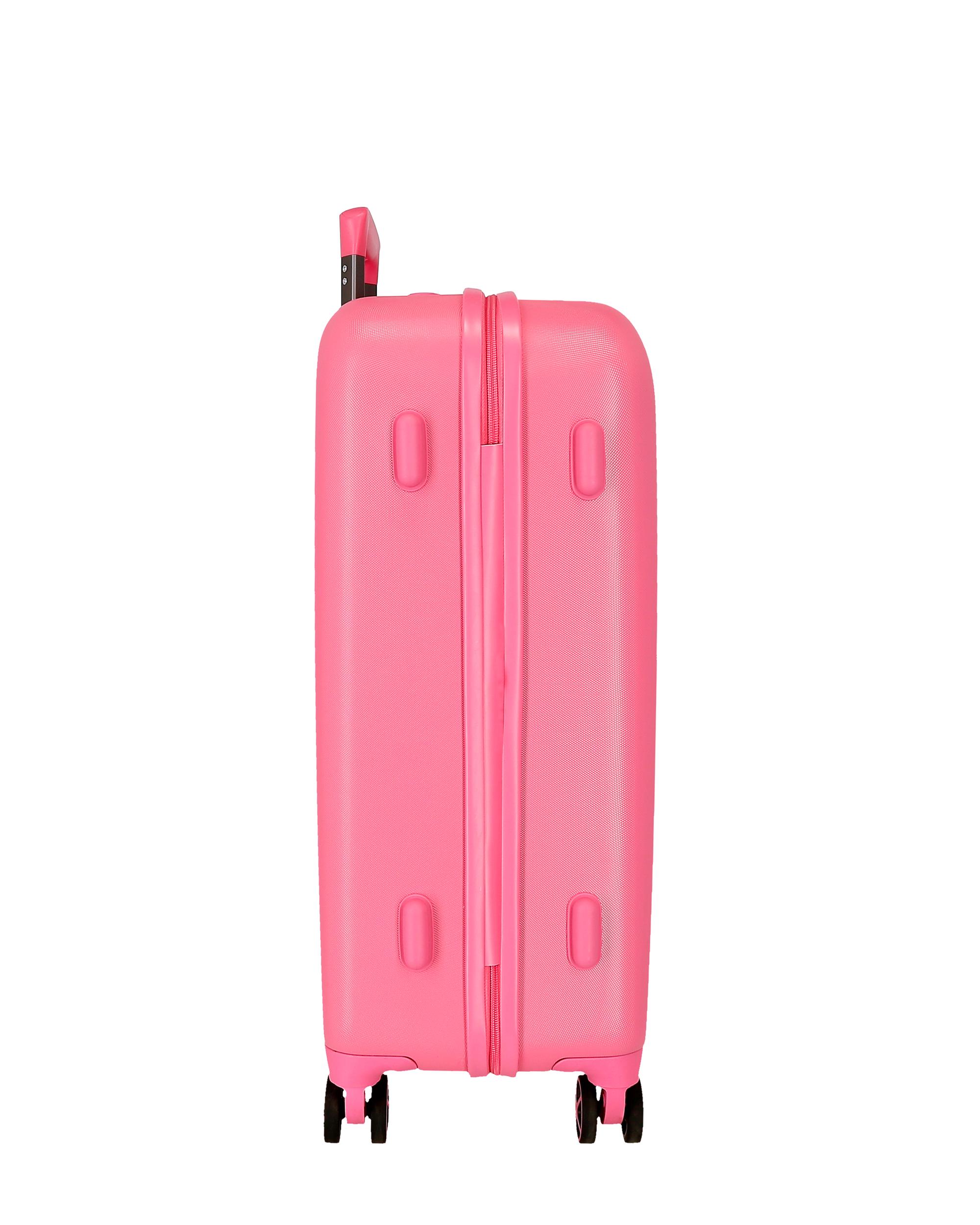 Conjunto de Malas 55-65 Cm Traveling With Minnie Abs Rígida com Capacidade de 95l Rosa-4