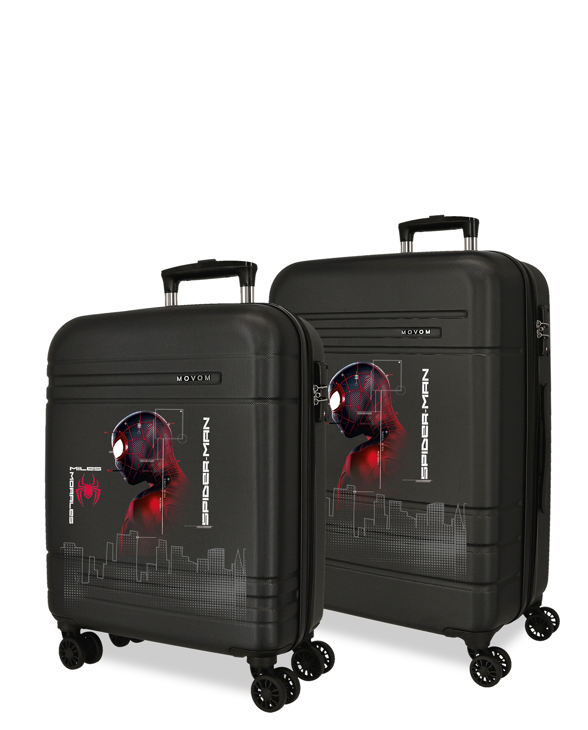 Conjunto de Malas 55-68 Cm Expansível Spiderman Technology Abs Rígido Até 111 L Preto-1