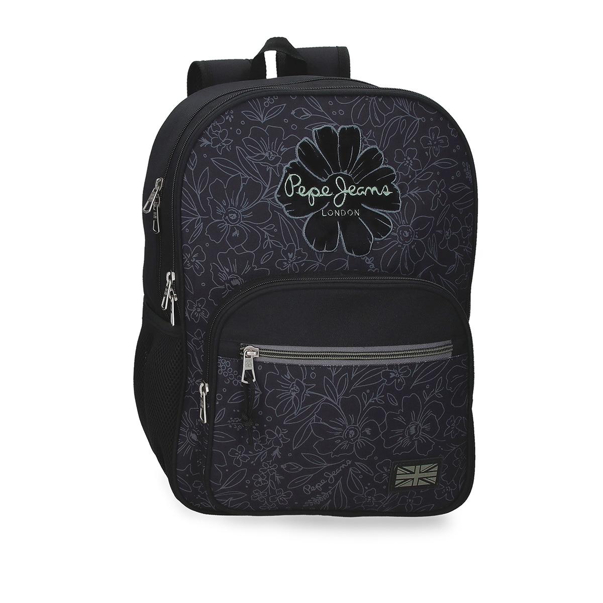 Imagem 0 de Mochila Escolar 40 Cm Pjl Eloise de Dois Compartimentos Adaptável a Carro em Preto