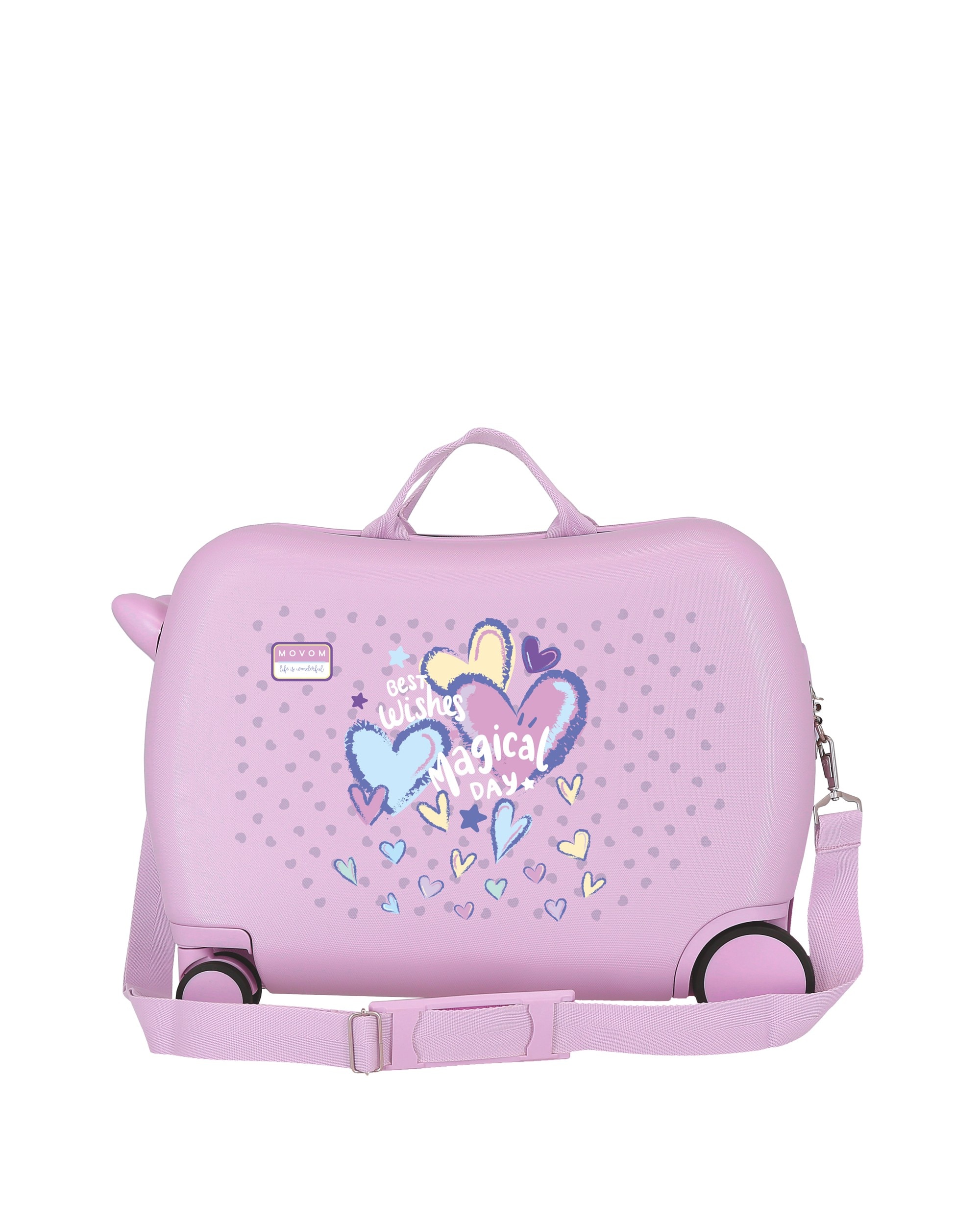Mala Infantil 2 Rodas Multidirecionais 50 Cm Best Wishes Abs Rígida com Capacidade de 34l em Lilás Rosa-3