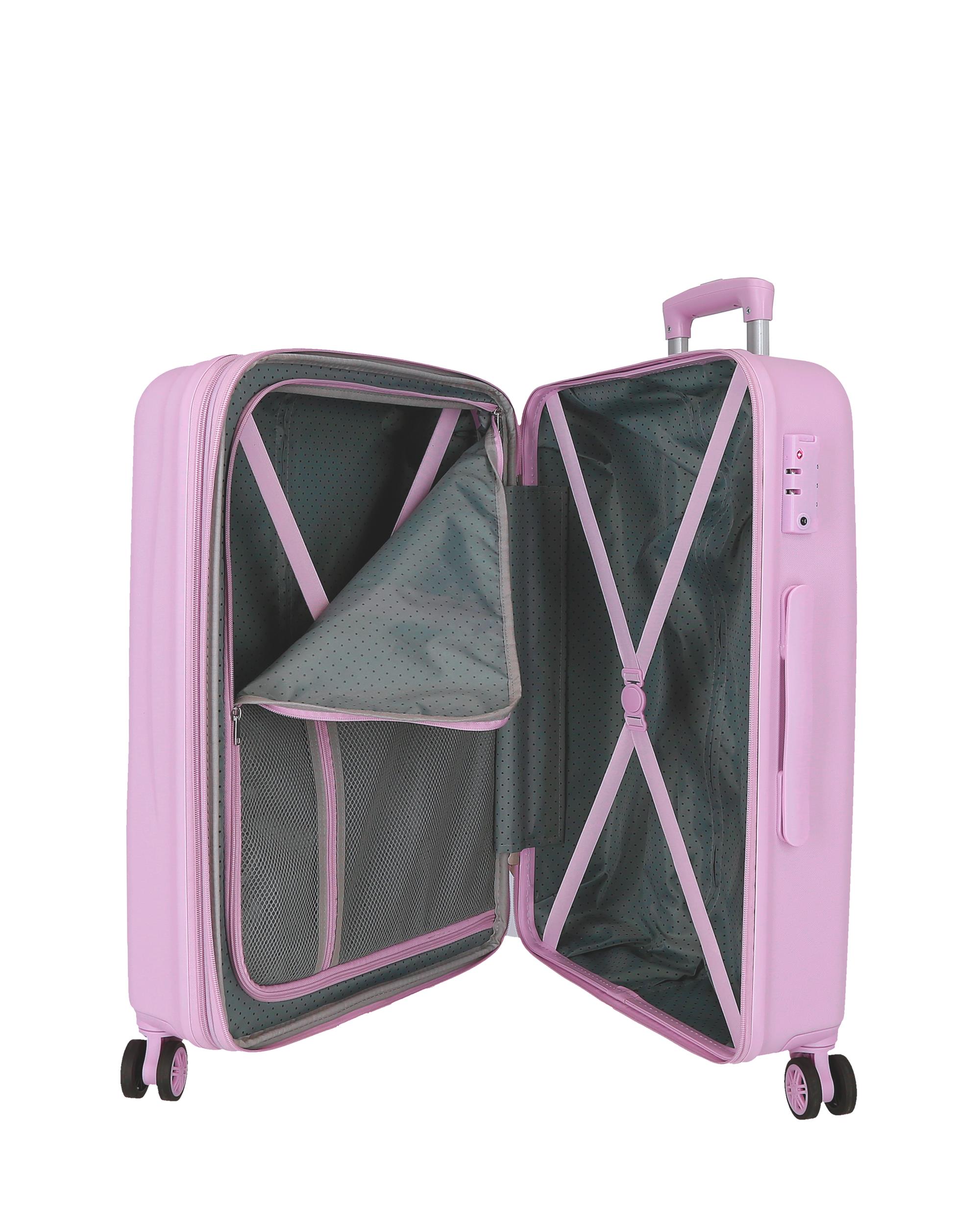 Conjunto de Malas 55-65 Cm Good Day Abs Rígida com Capacidade de 91l Rosa-claro-5
