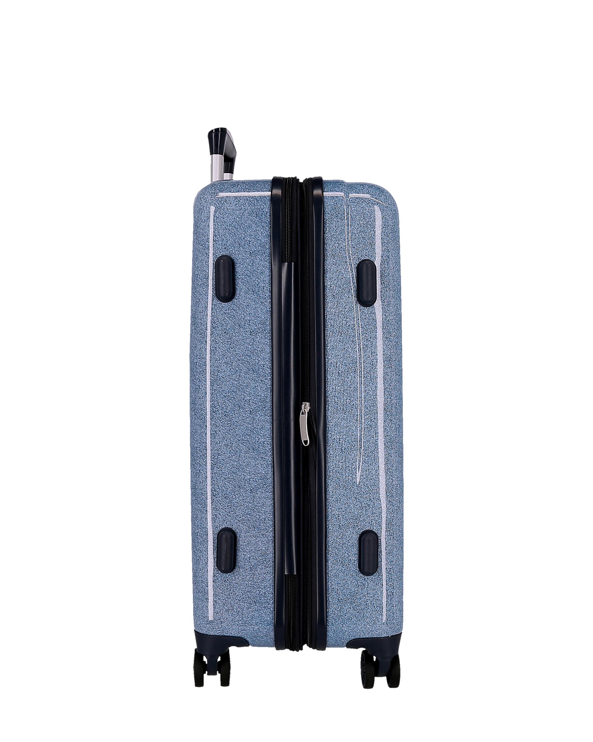 Conjunto de Malas 55-65 Cm Spring Vibes Abs Rígida com Capacidade de 91l Denim Azul-4
