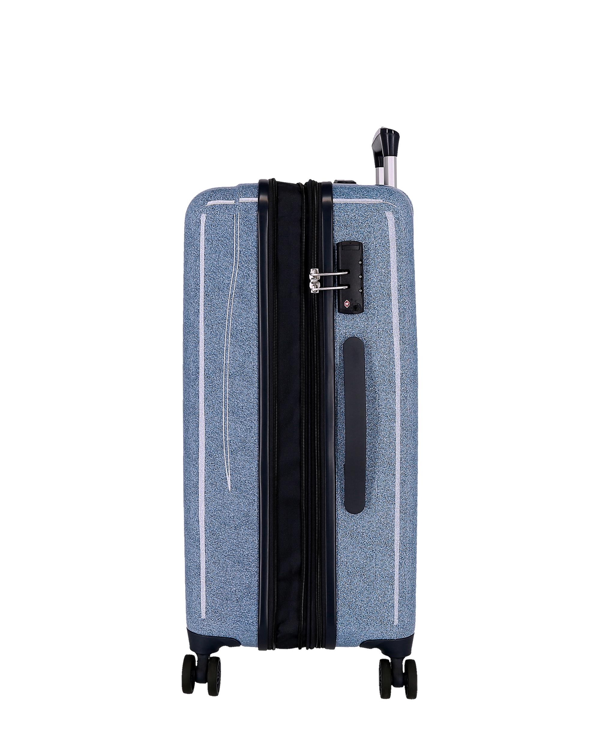 Conjunto de Malas 55-65 Cm Spring Vibes Abs Rígida com Capacidade de 91l Denim Azul-6