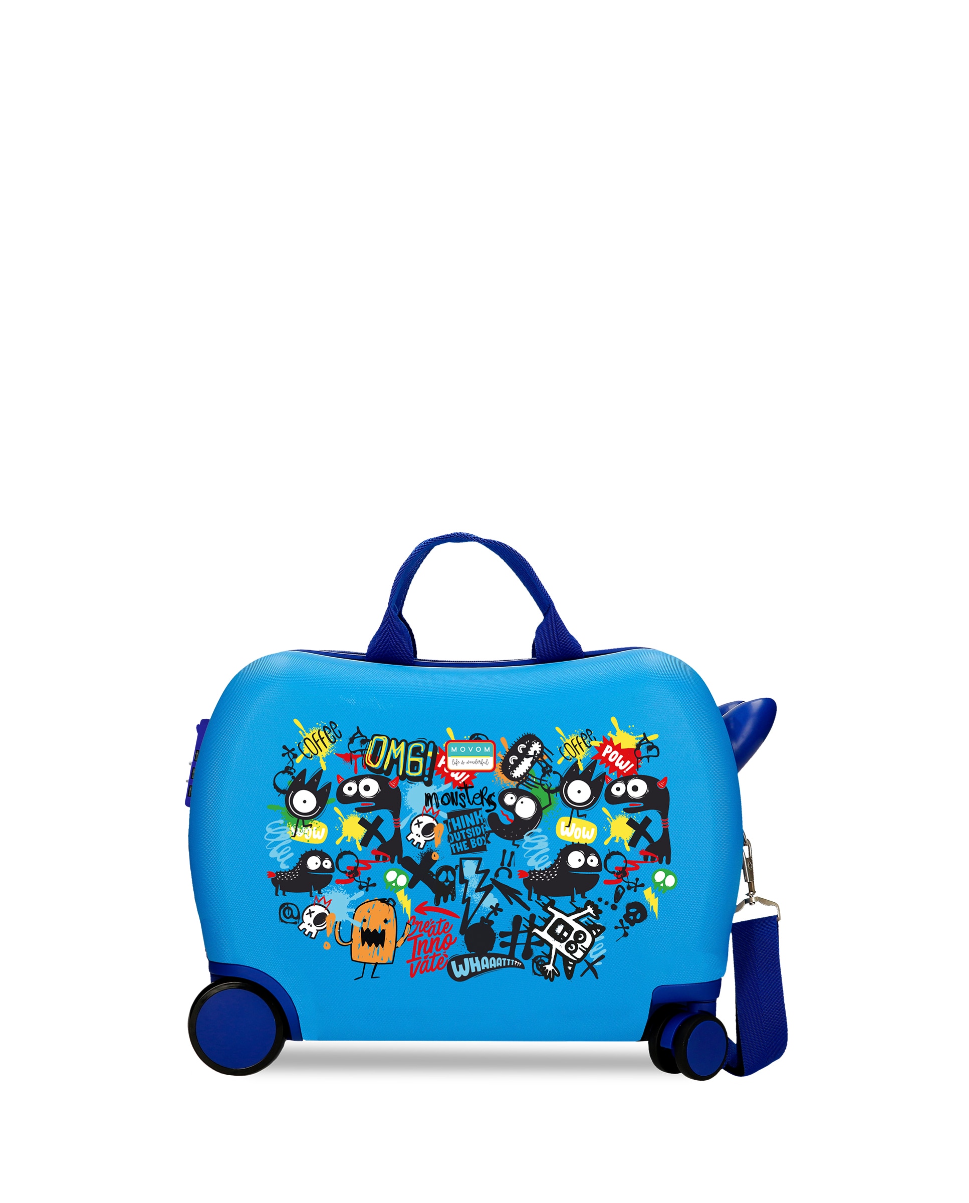 Imagem 0 de Mala Infantil 2 Rodas Multidirecionais 50 Cm Monsters Abs Rígida com Capacidade de 34l