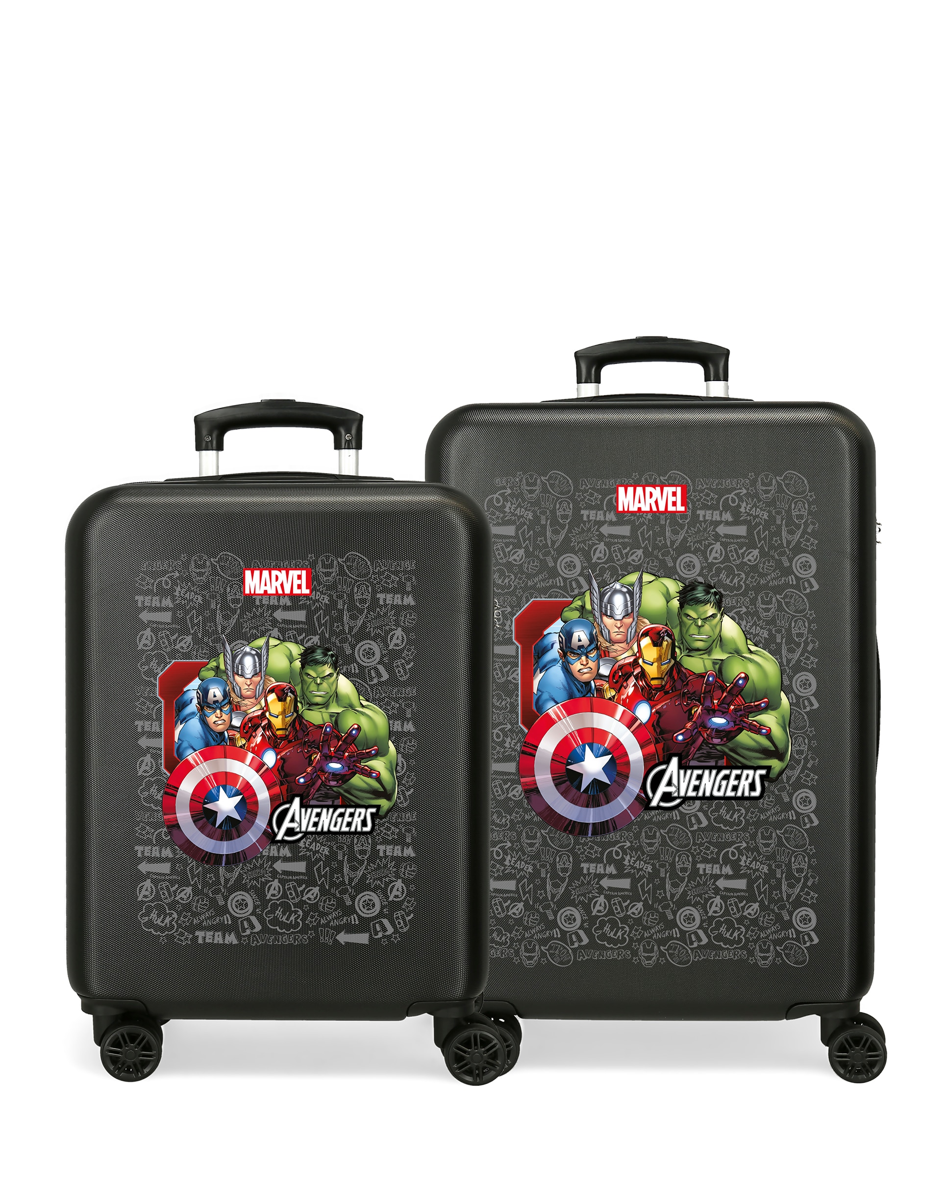 Imagem 0 de Conjunto de Malas 55-65 Cm Team Avengers Abs Rígida com Capacidade de 91l