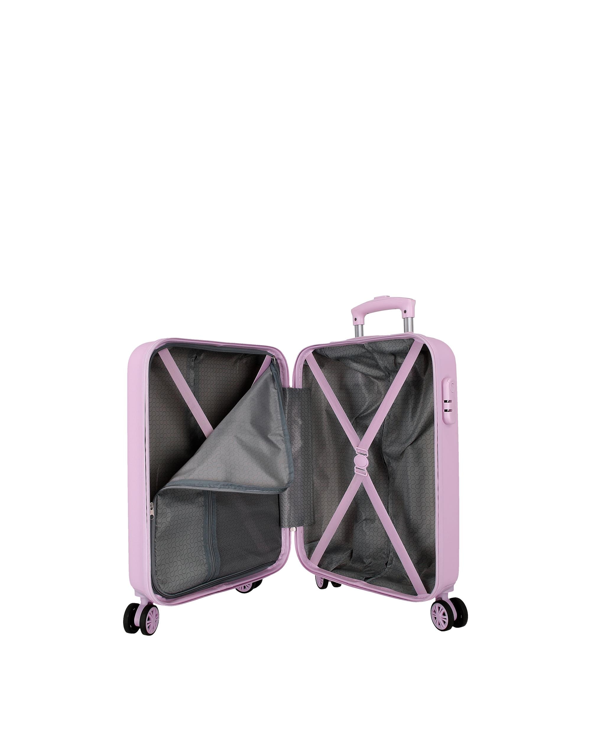 Mala de Cabine 55 Cm Kuromi Retro Pop Abs Rígida com Capacidade de 35l Roxo-pastel-5