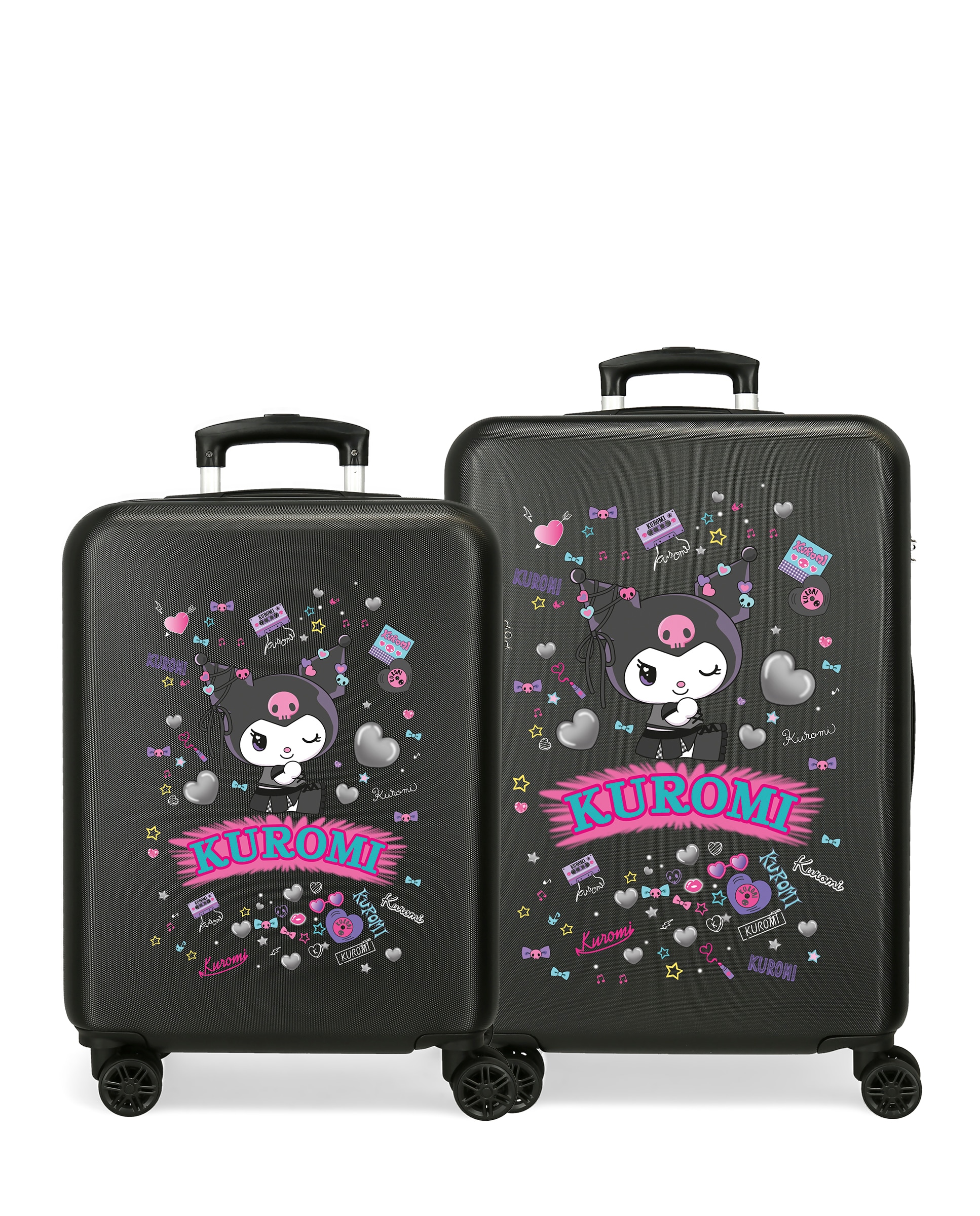 Imagem 0 de Conjunto de Malas 55-65 Cm Kuromi Retro Pop Abs Rígida com Capacidade de 91l