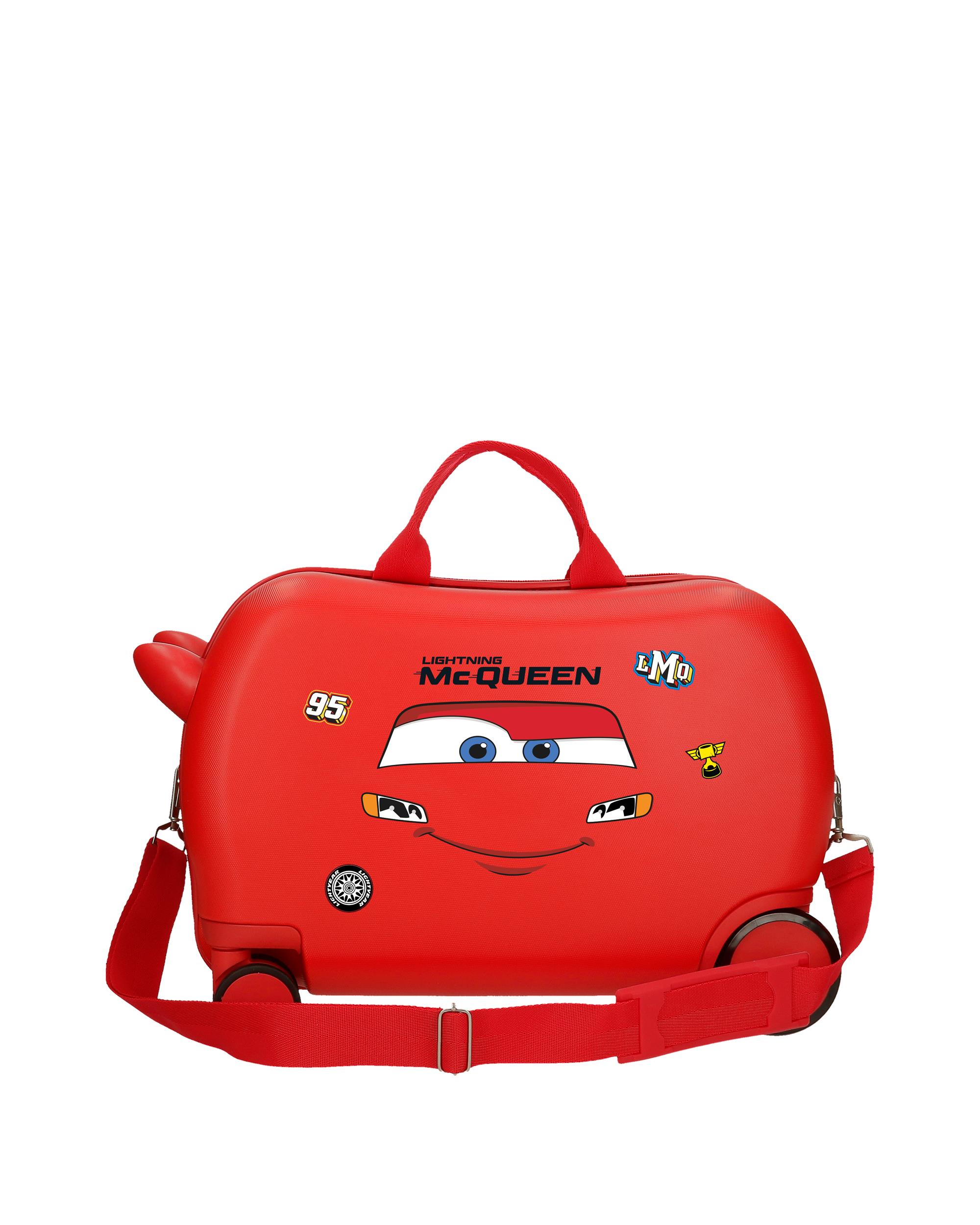Mala Infantil 2 Rodas Multidirecionais 45 Cm Mcqueen Red Abs Rígida com Capacidade de 24,6l Vermelho-3