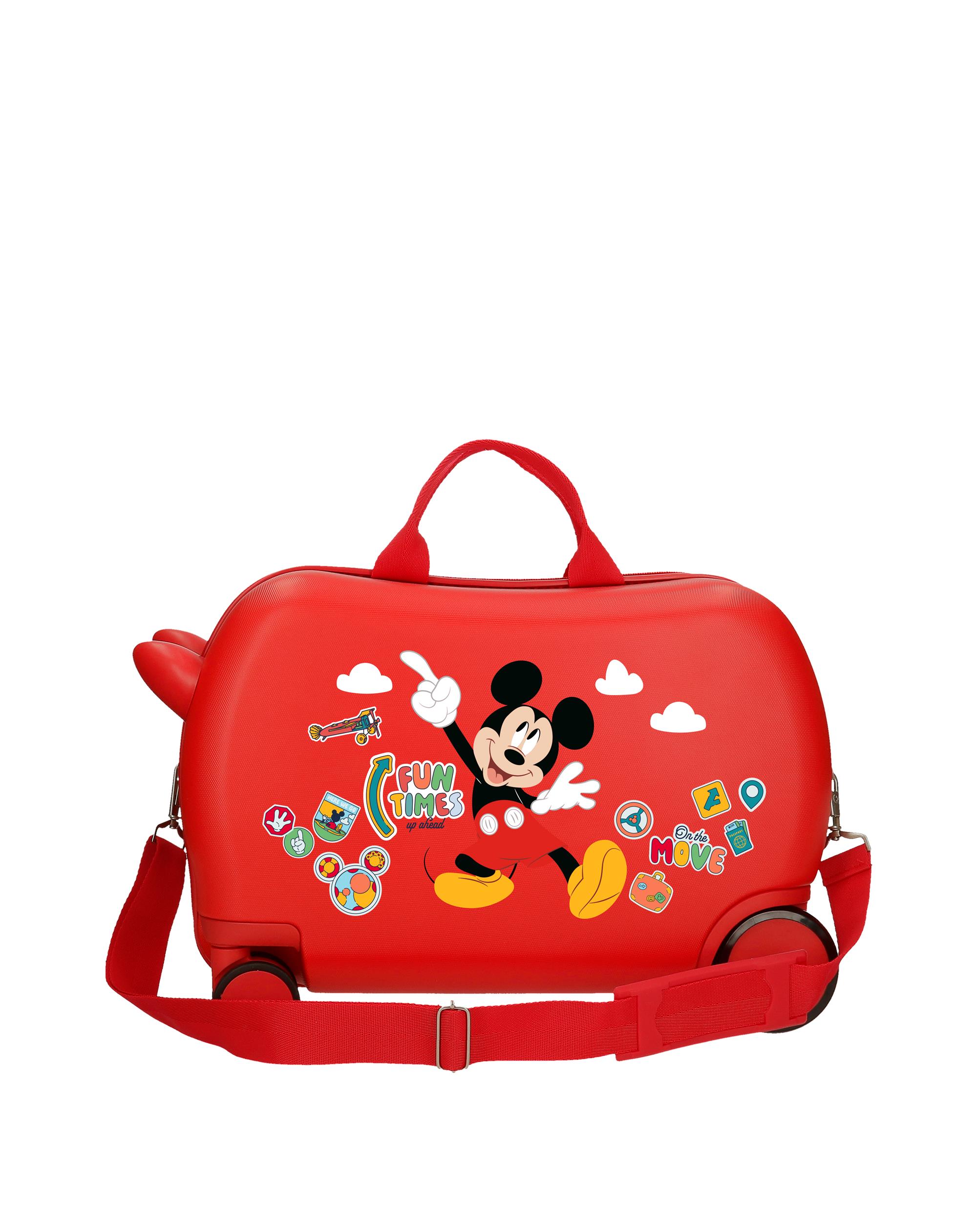 Mala de Cabine 55 Cm Mickey Fun Times Abs Rígida com Capacidade de 35l Vermelho-3
