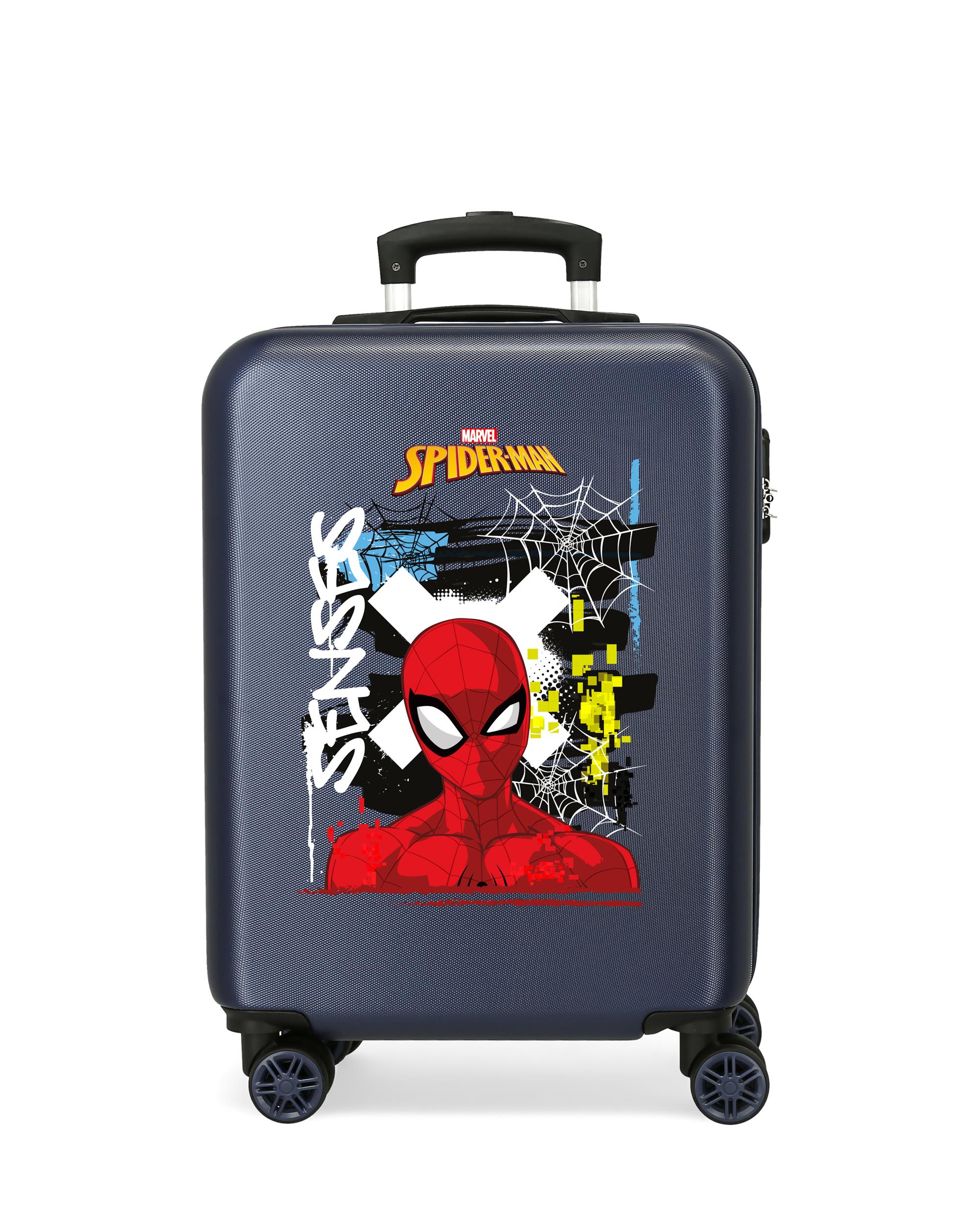 Mala de Cabine 55 Cm Graffity Of Spiderman Abs Rígida com Capacidade de 35l Azul-1