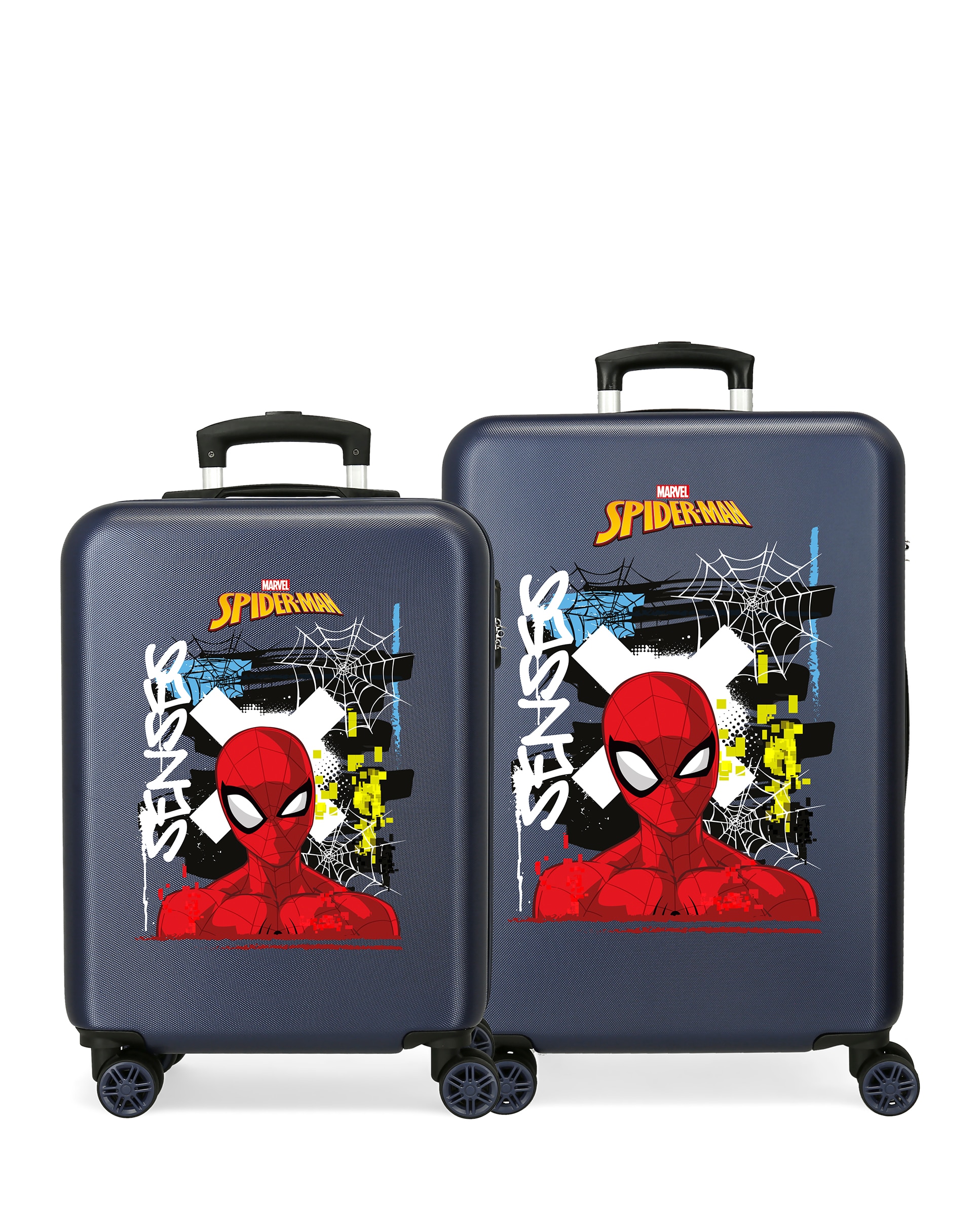 Conjunto de Malas 55-65 Cm Graffity Of Spiderman Abs Rígida com Capacidade de 91l Azul-1