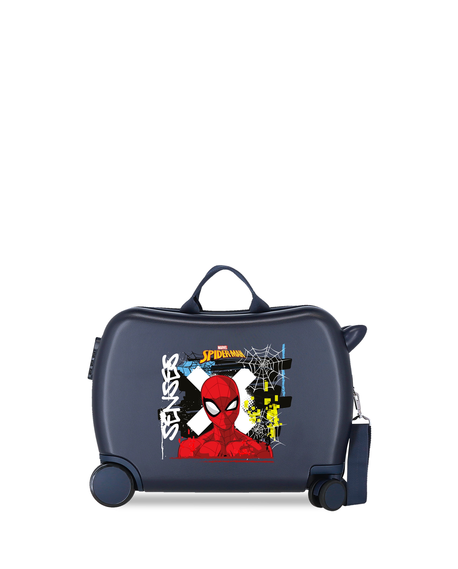 Mala Infantil 2 Rodas Multidirecionais 50 Cm Graffity Of Spiderman Abs Rígida com Capacidade de 27,9l Azul-marinho-1