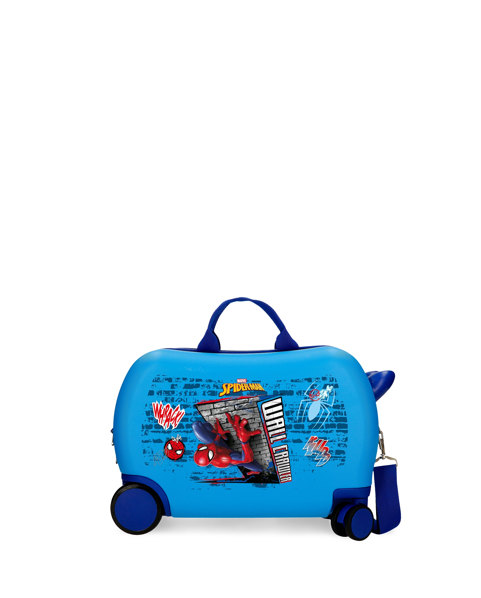 Mala Infantil 2 Rodas Multidirecionais 45 Cm Spiderman Wall Crawler Abs Rígida com Capacidade de 24,6l Azul-1