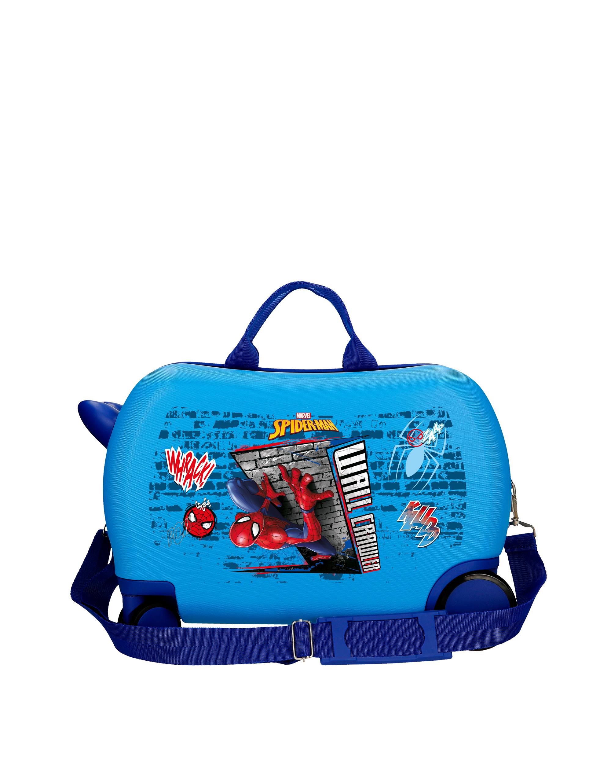 Mala Infantil 2 Rodas Multidirecionais 45 Cm Spiderman Wall Crawler Abs Rígida com Capacidade de 24,6l Azul-3