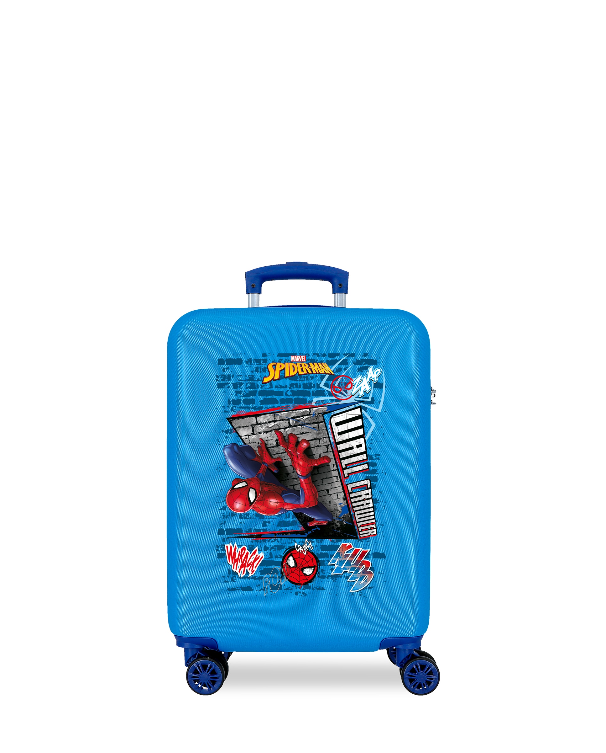 Mala de Cabine 55 Cm Spiderman Wall Crawler Abs Rígida com Capacidade de 35l Azul-1