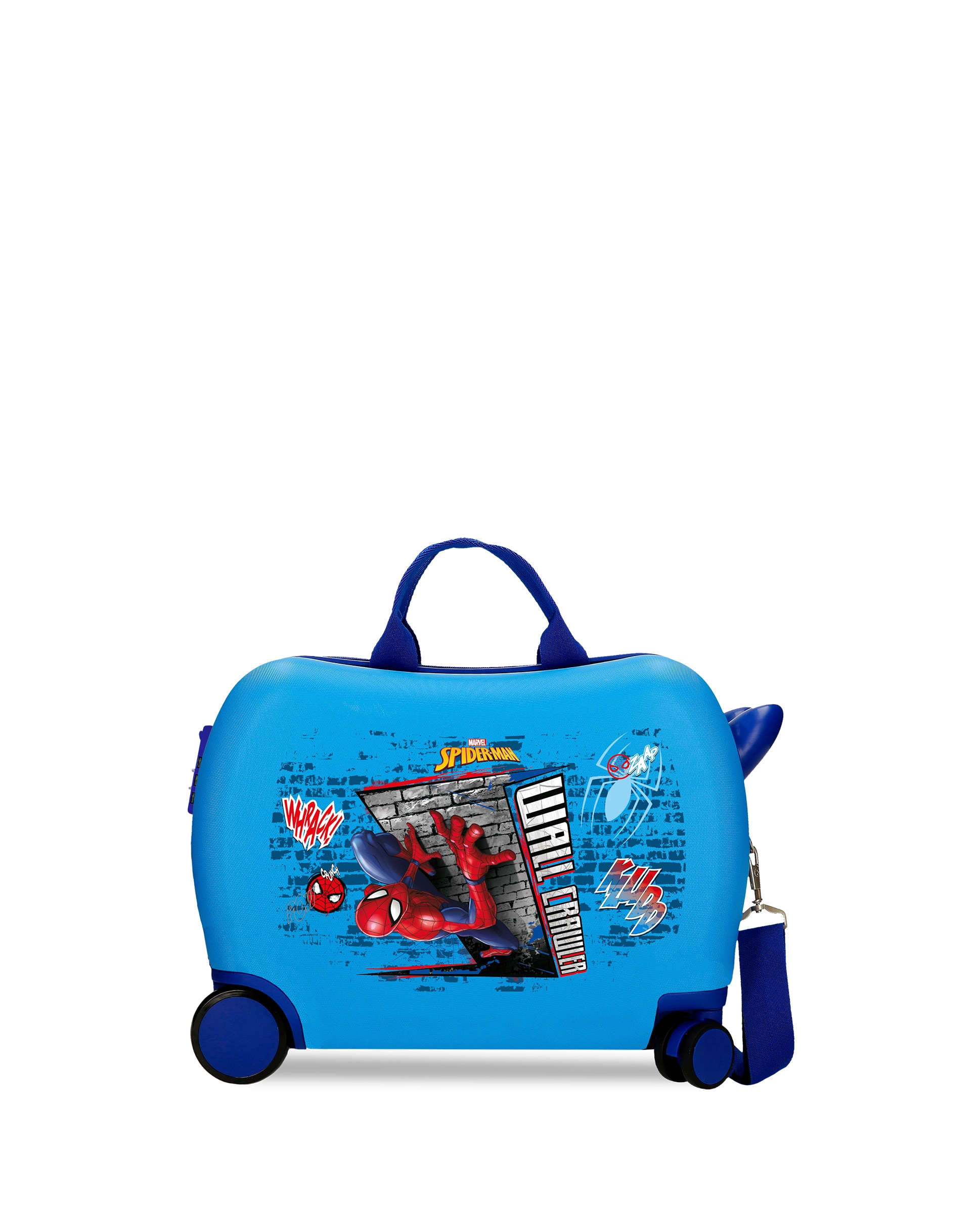 Mala Infantil 2 Rodas Multidirecionais 50 Cm Spiderman Wall Crawler Abs Rígida com Capacidade de 34l Azul-1