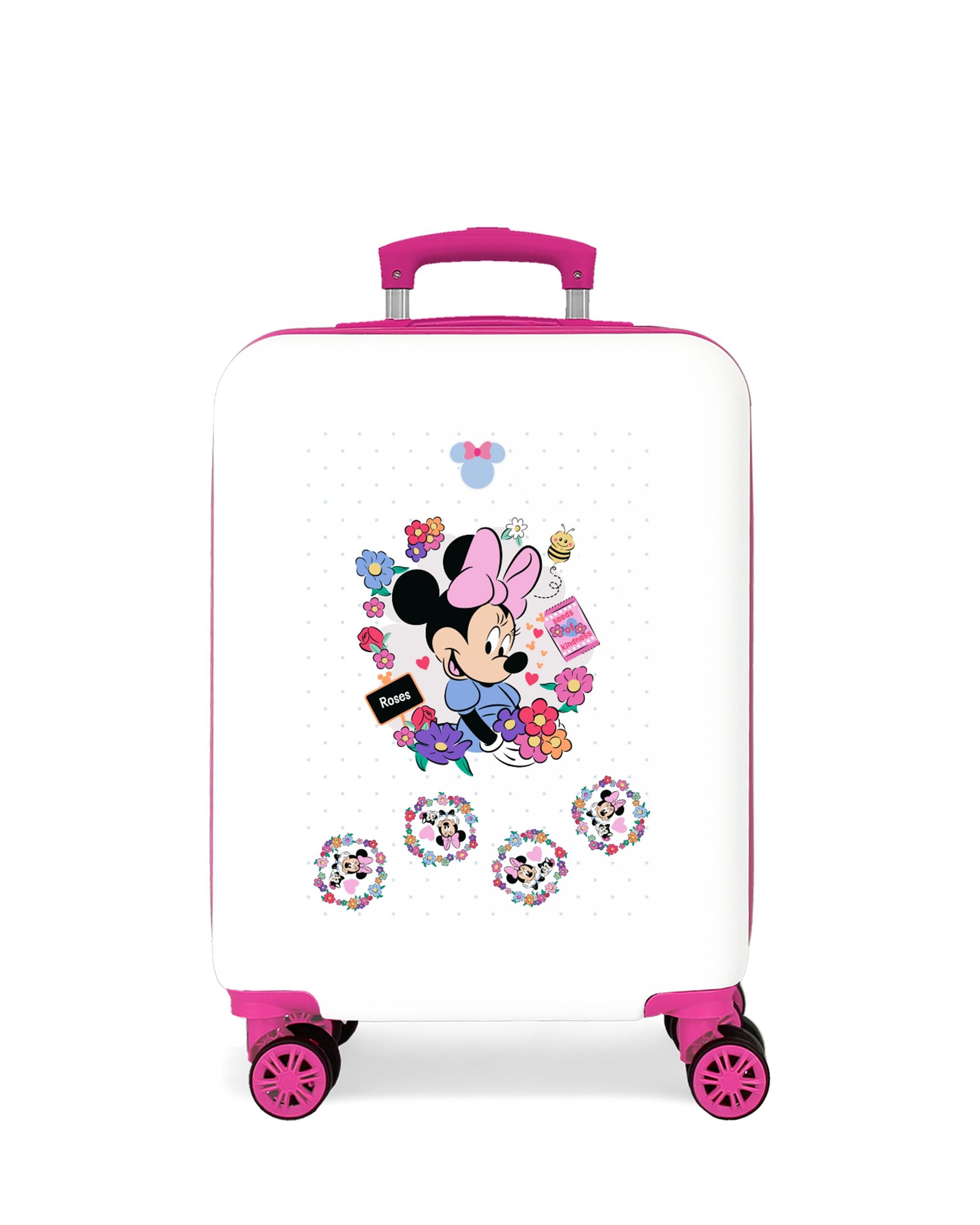 Imagem 0 de Mala de Cabine 55 Cm Minnie Flowers Abs Rígida com Capacidade de 35l