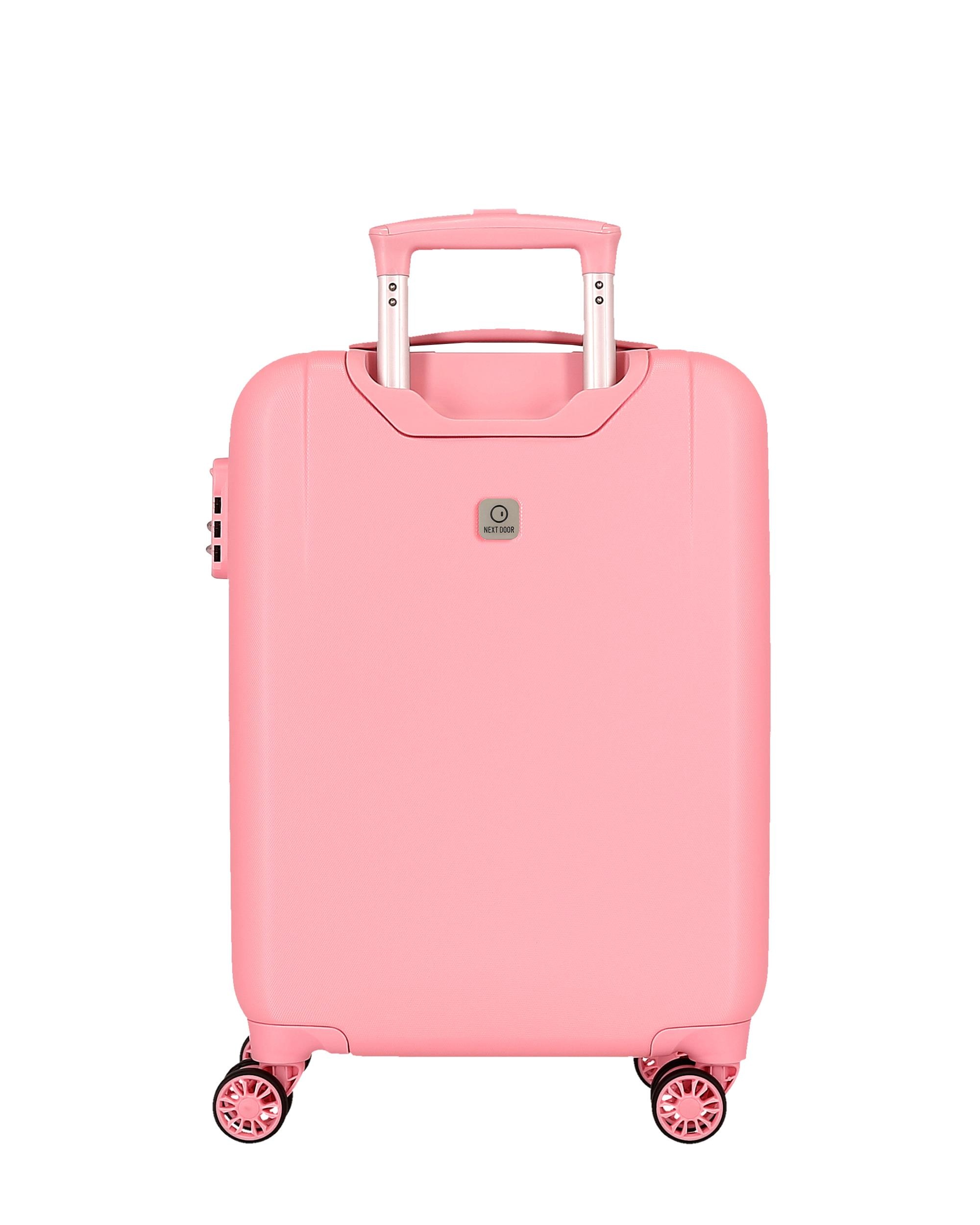 Conjunto de Malas 55-65 Cm Minnie Happy To Be Me Abs Rígida com Capacidade de 91l Rosa-3