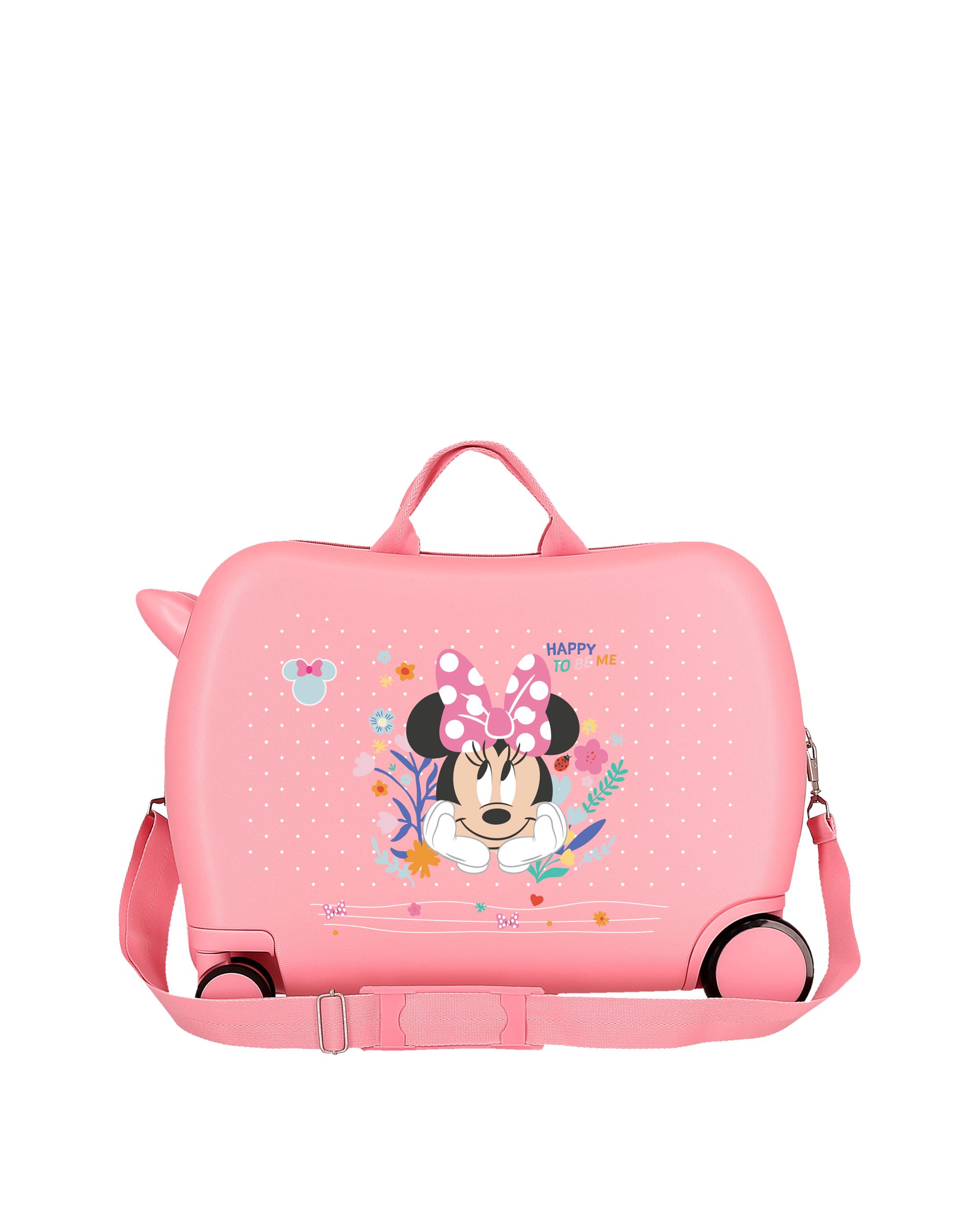Mala Infantil 2 Rodas Multidirecionais 50 Cm Minnie Happy To Be Me Abs Rígida com Capacidade de 34l Rosa-3