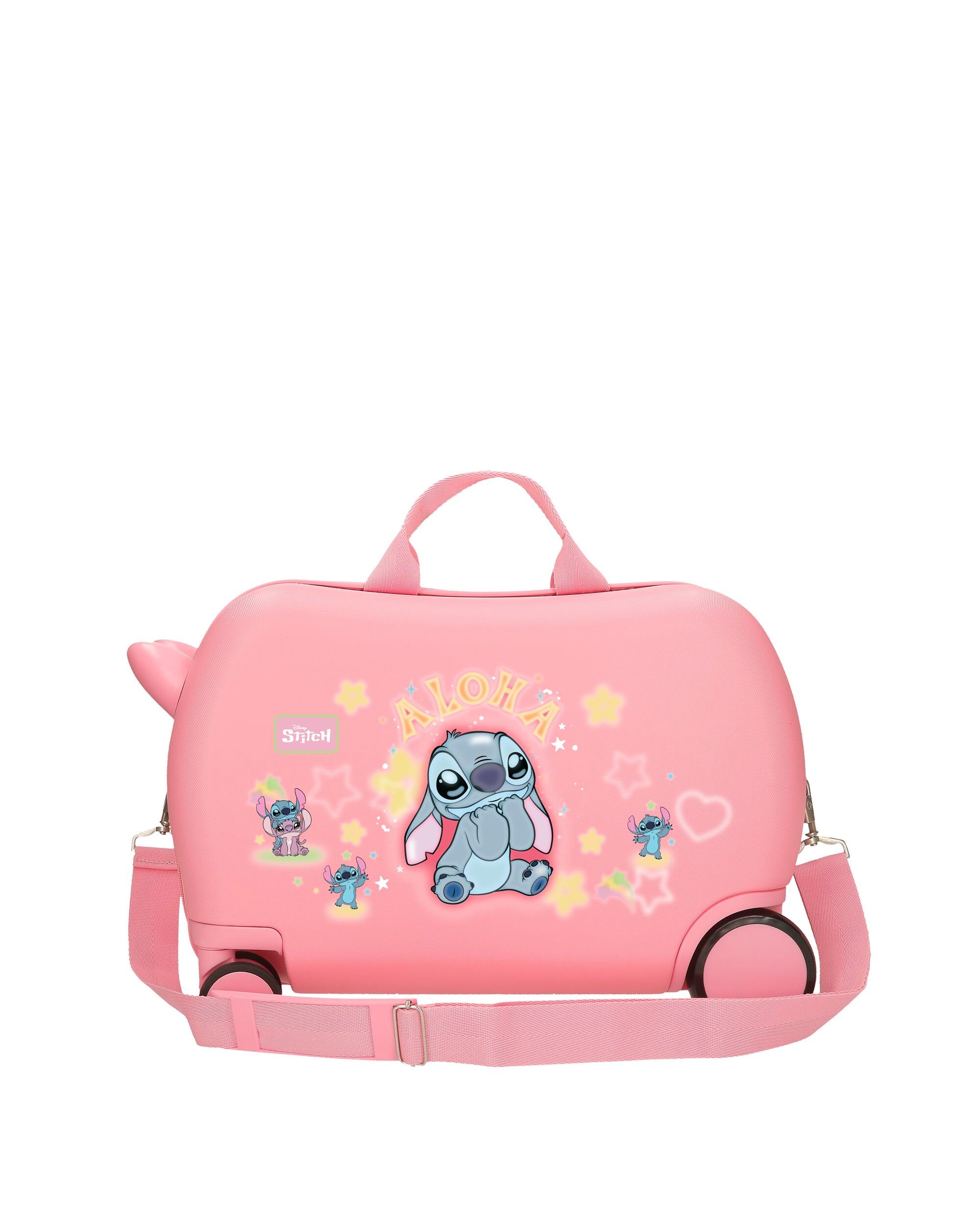 Mala Infantil 2 Rodas Multidirecionais 45 Cm Stitch You&me Abs Rígida com Capacidade de 24,6l Rosa-3