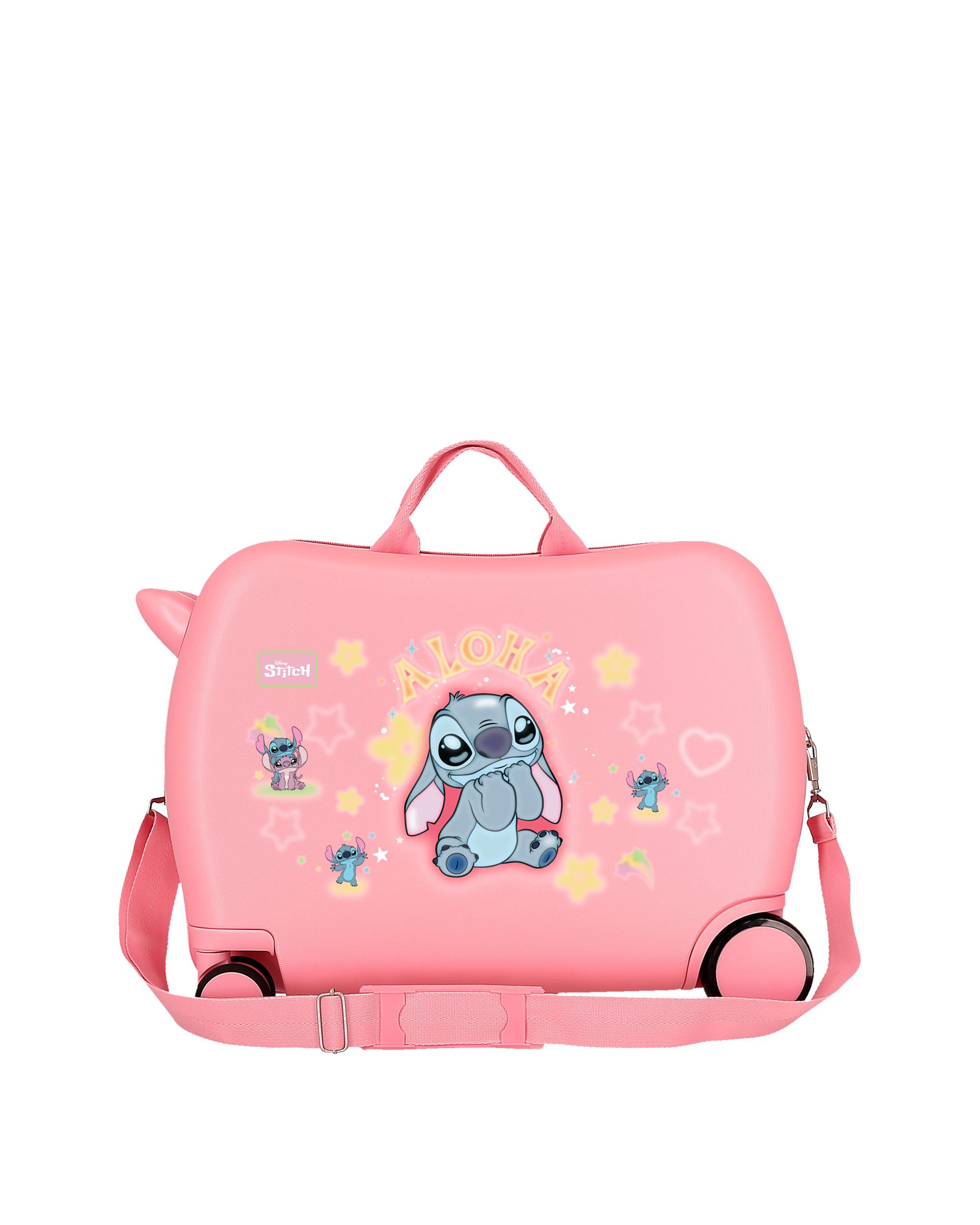 Mala Infantil 2 Rodas Multidirecionais 50 Cm Stitch You&me Abs Rígida com Capacidade de 34l Rosa-3