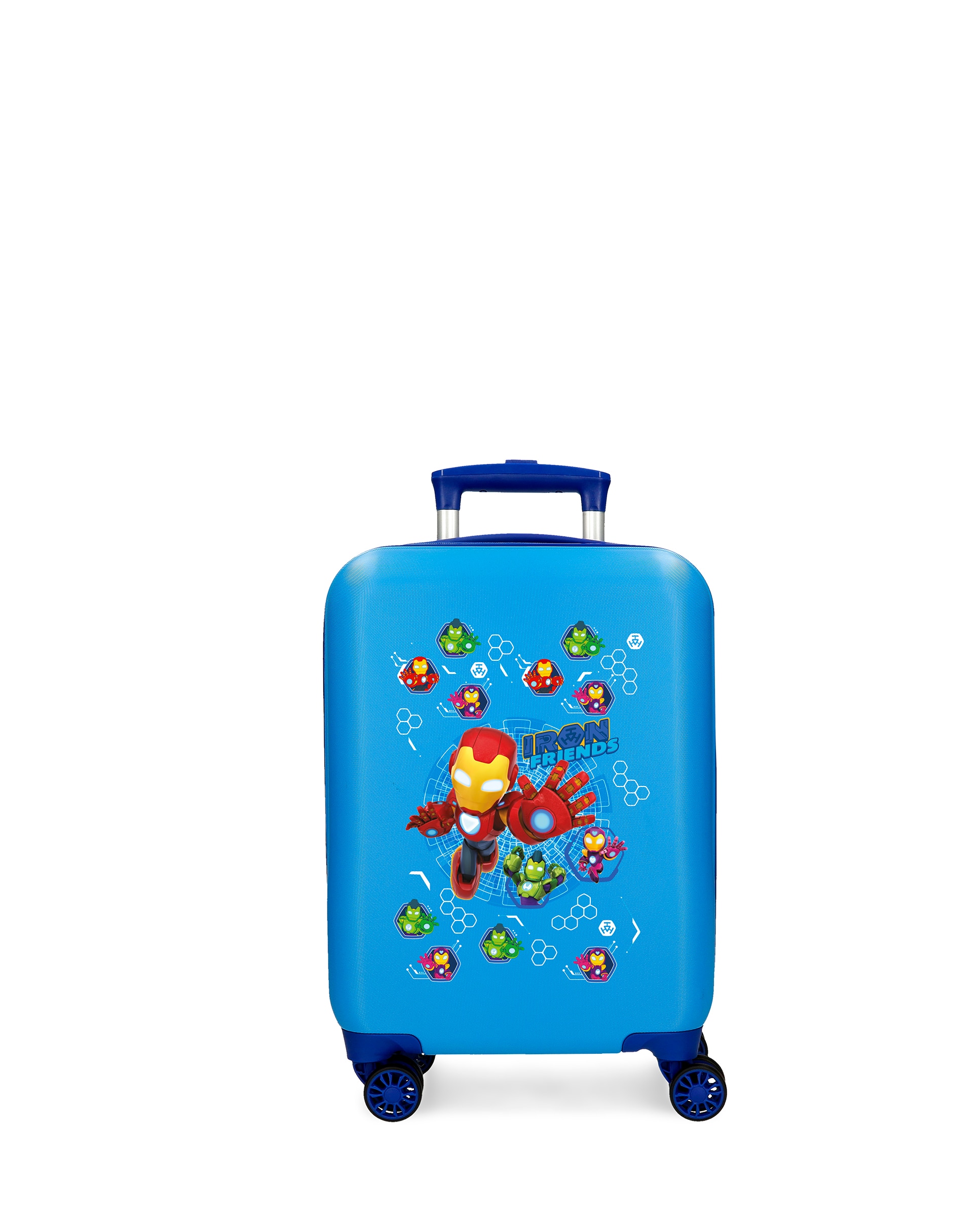 Mala de Cabine 50 Cm Iron Friends Abs Rígida com Capacidade de 28,4l Azul-claro-1