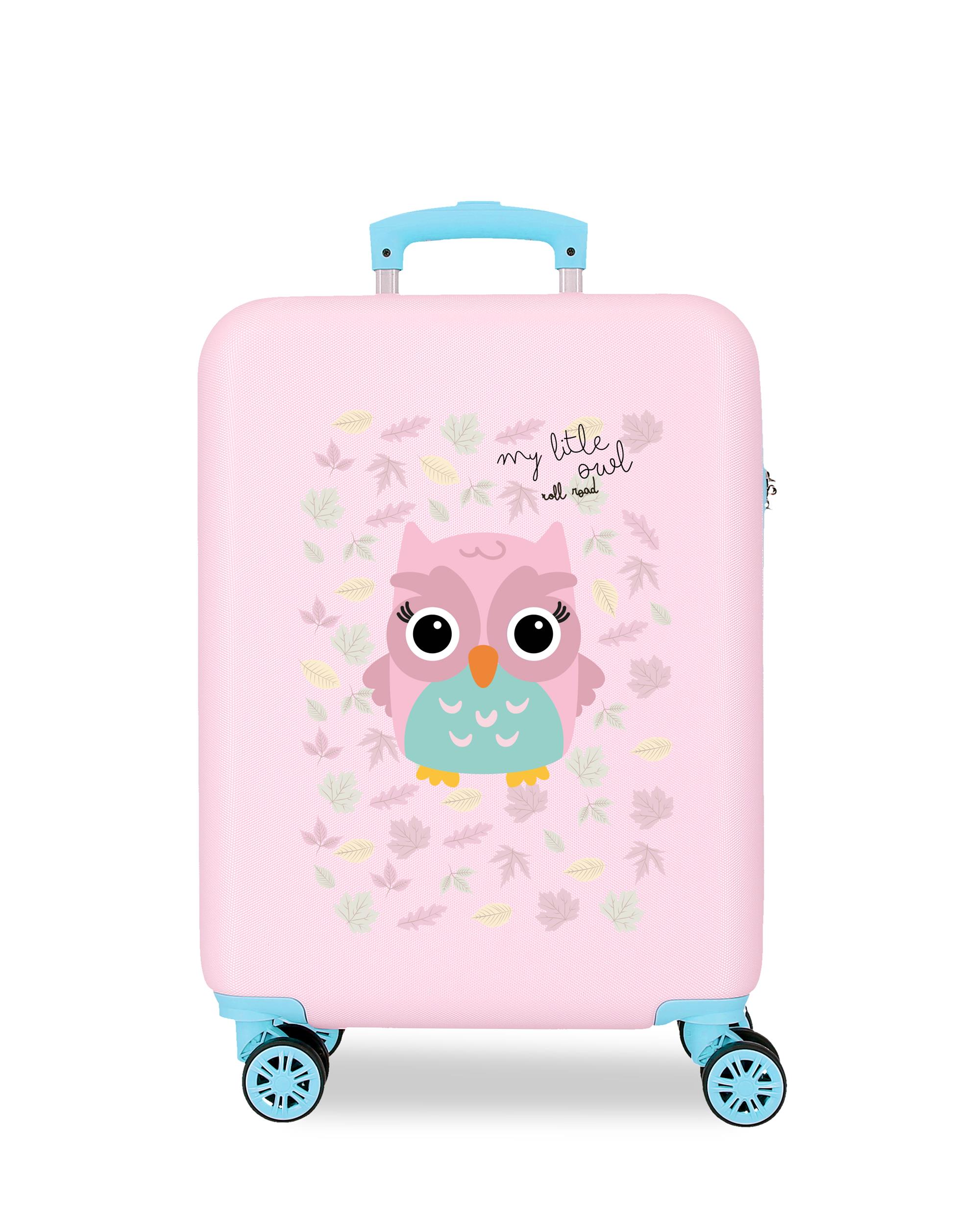 Imagem 0 de Mala de Cabine 55 Cm Roll Road Happy Pets Abs com Capacidade de 34l em Branco