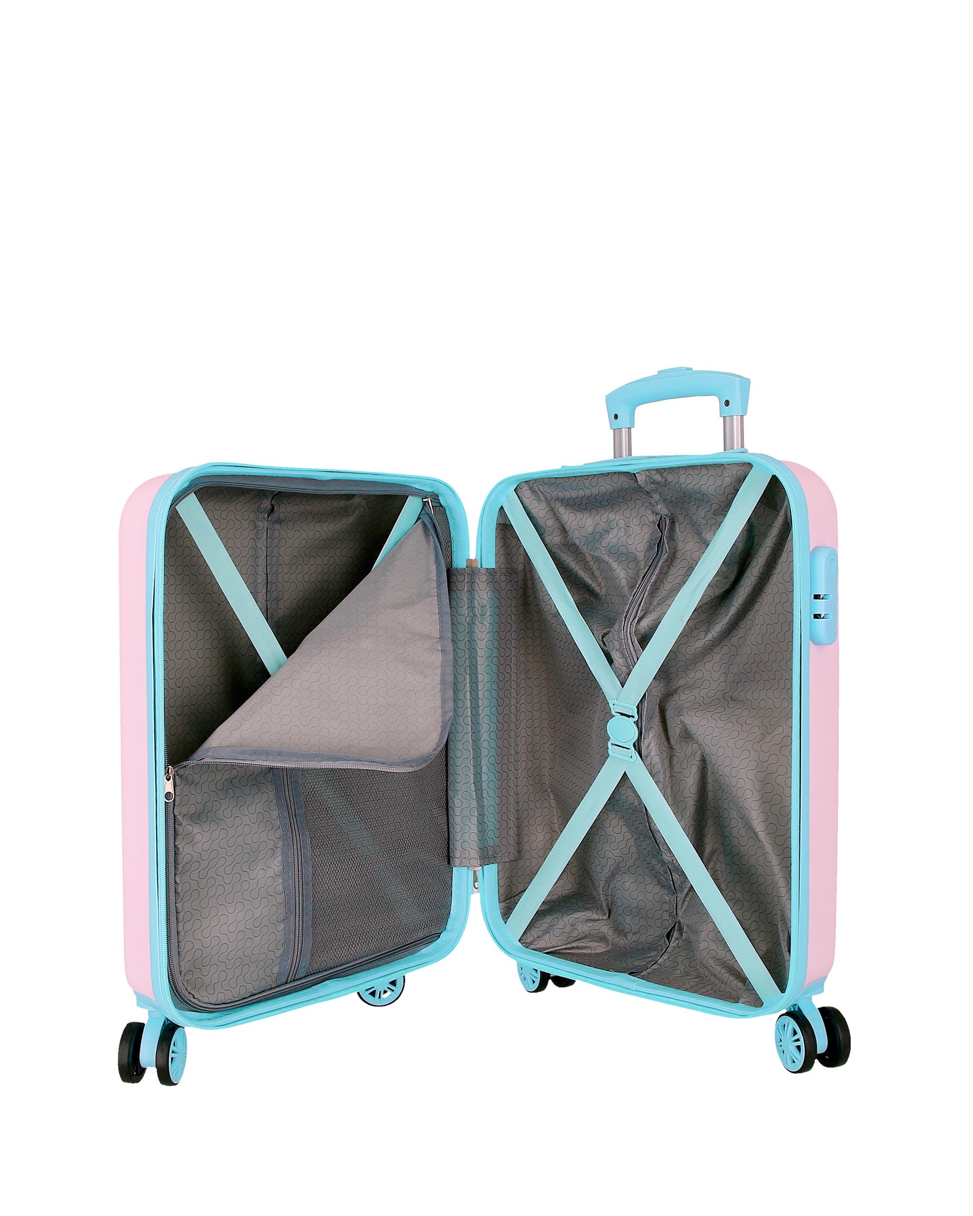 Mala de Cabine 55 Cm Roll Road Happy Pets Abs com Capacidade de 34l em Branco Multicolor-5