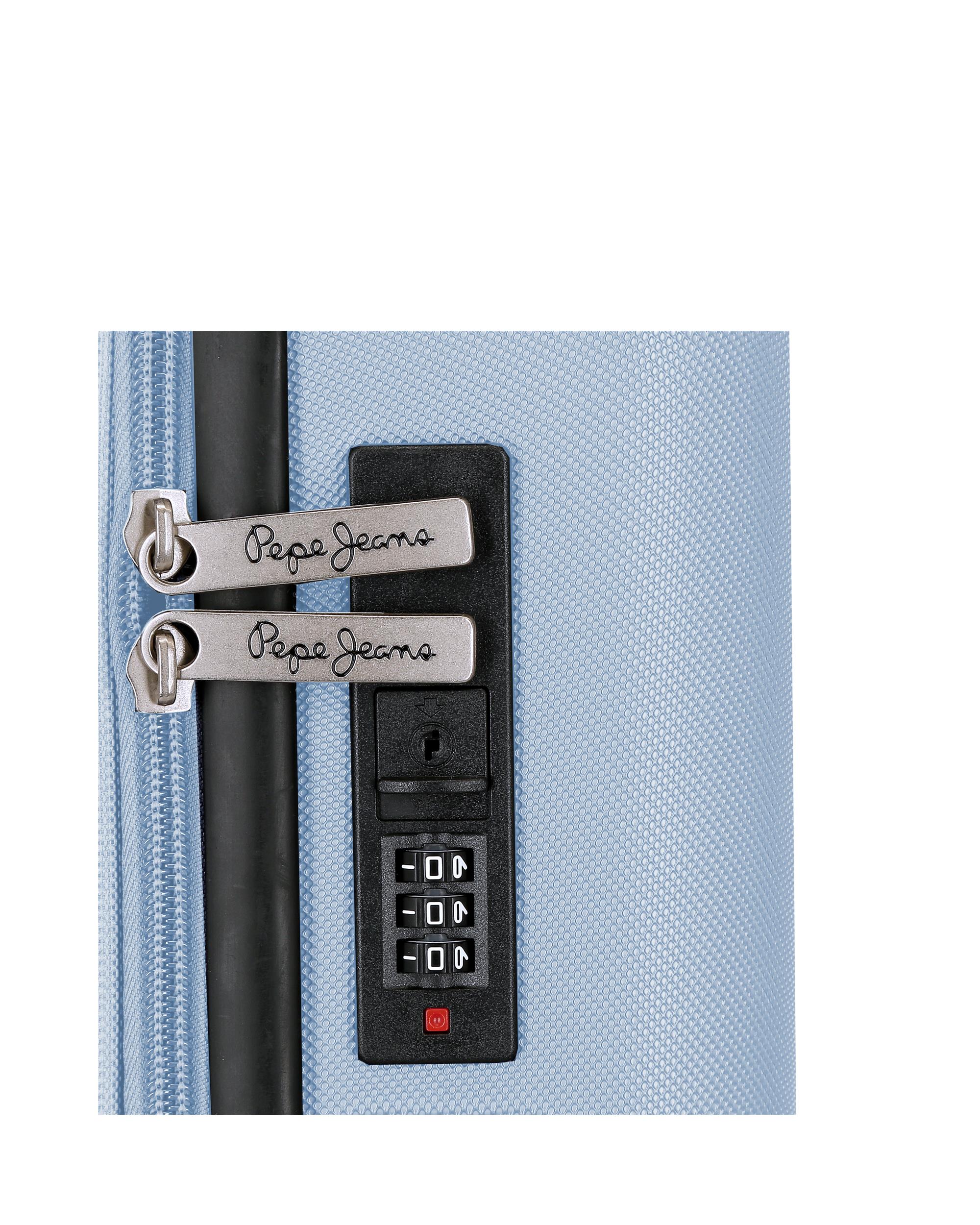 Mala de Cabine 55 Cm Expandível Pjl Olivia Abs Rígida Até 37 L Azul-2
