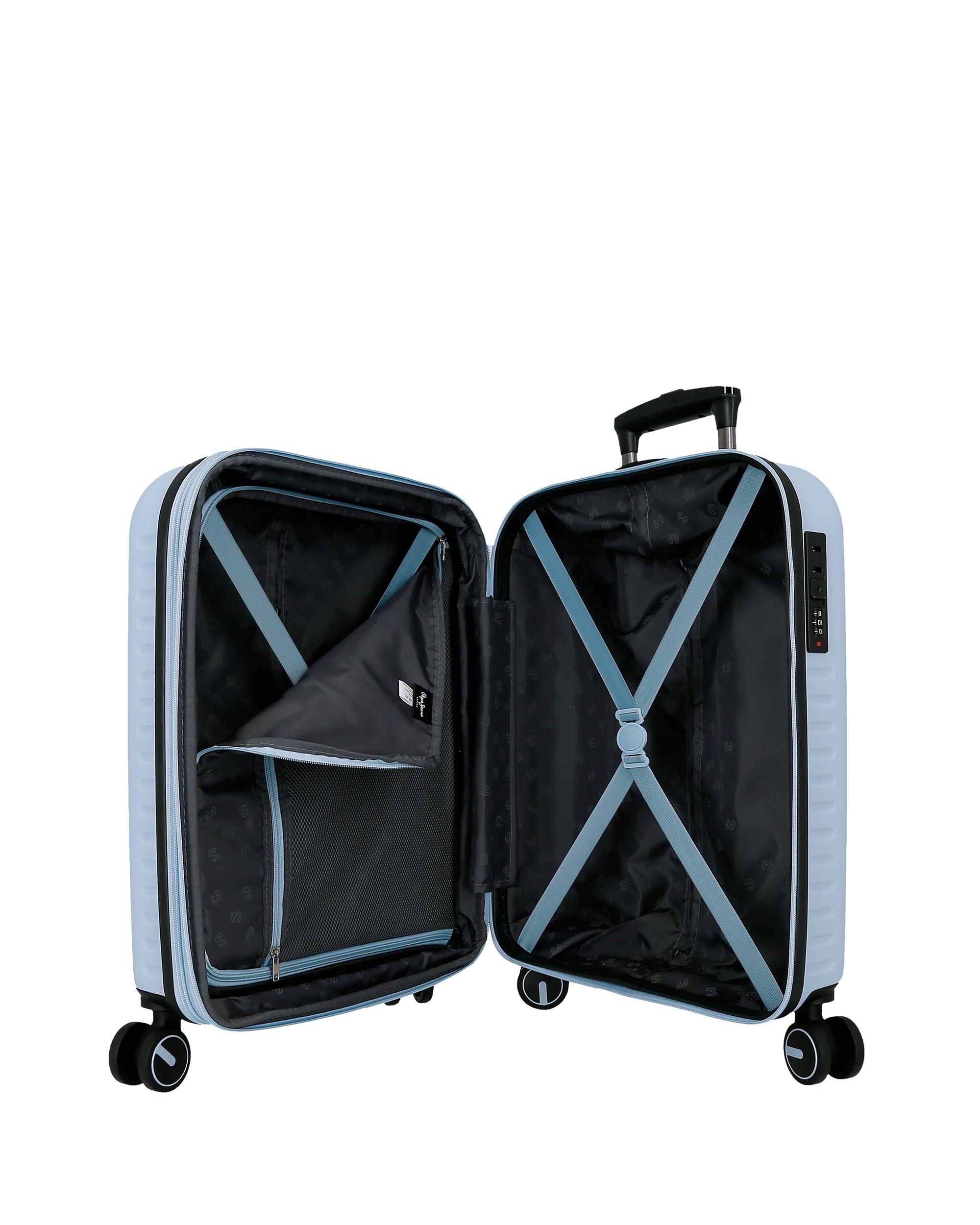 Mala de Cabine 55 Cm Expandível Pjl Olivia Abs Rígida Até 37 L Azul-5