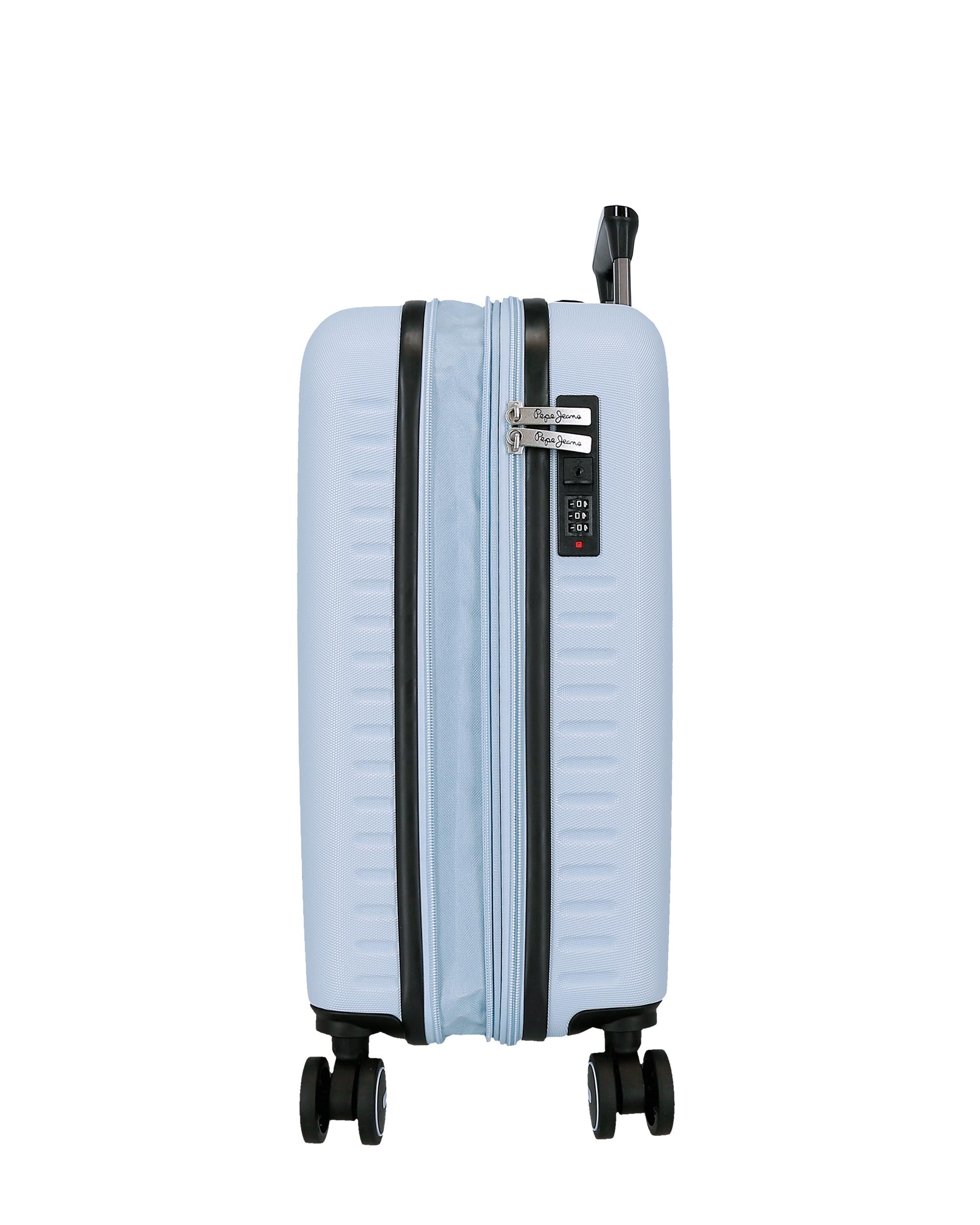 Mala de Cabine 55 Cm Expandível Pjl Olivia Abs Rígida Até 37 L Azul-6