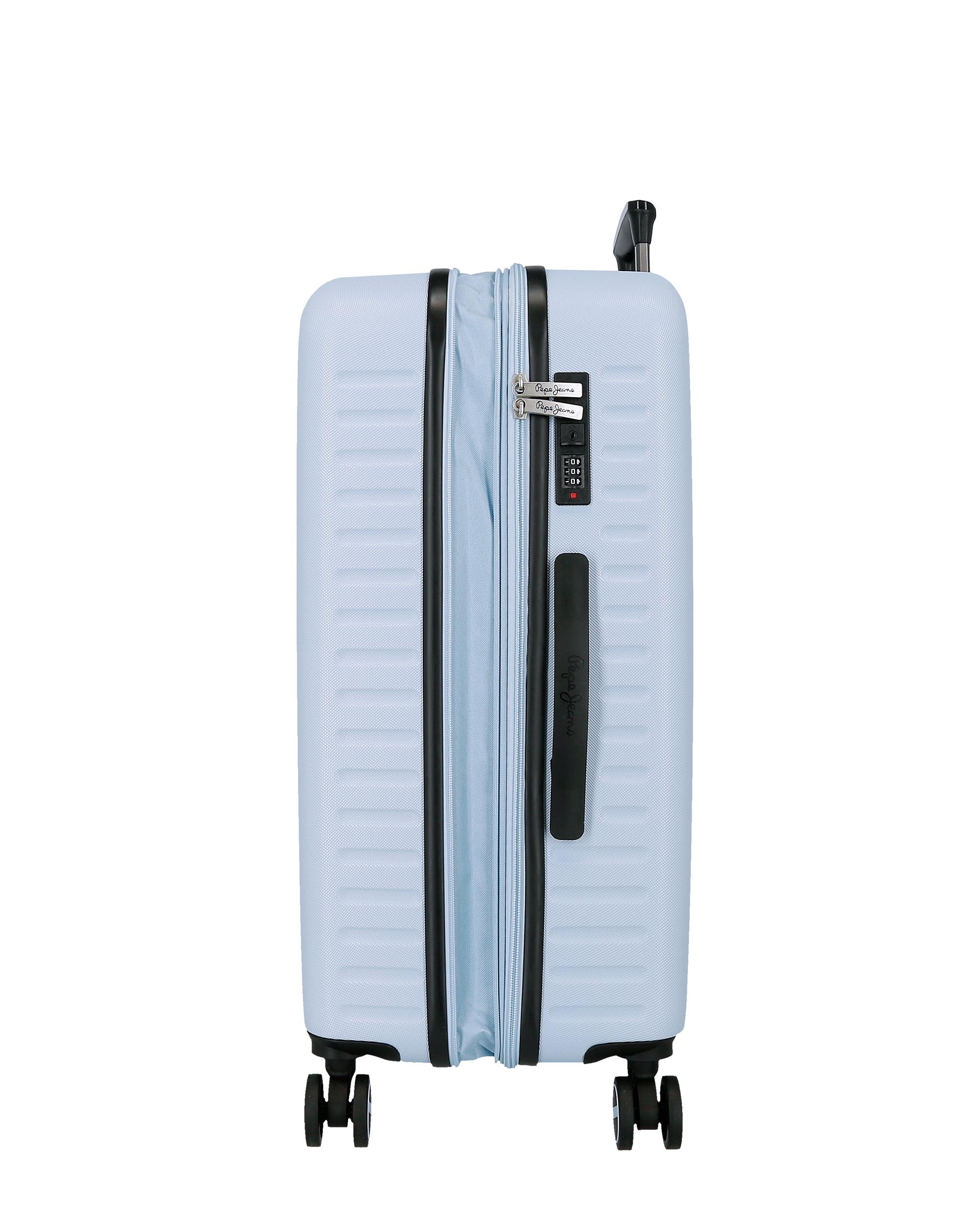 Conjunto de Malas 55-68 Cm Expandível Pjl Olivia Abs Rígida Até 109 L Azul-claro Azul-6