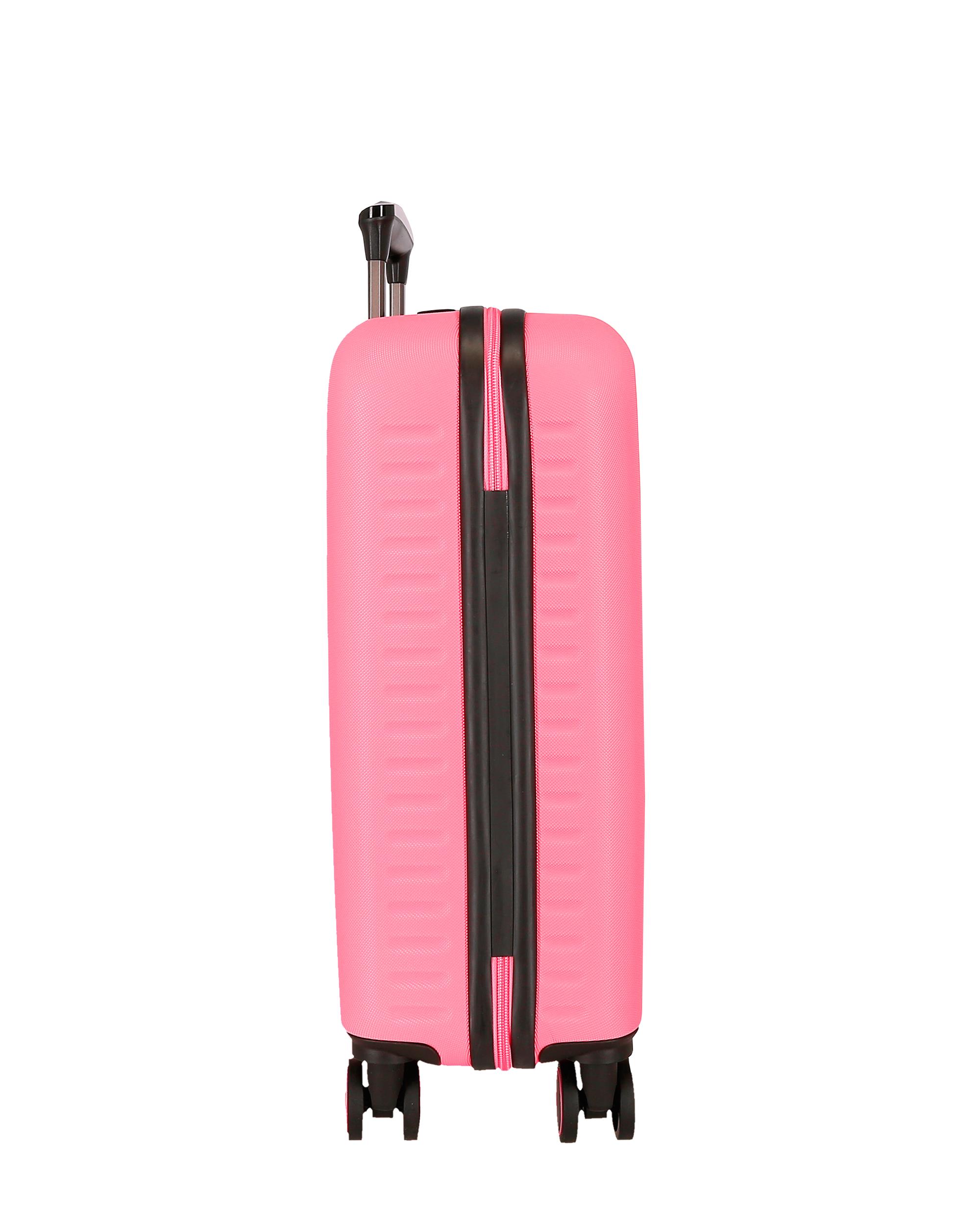 Mala de Cabine 55 Cm Pjl Evelyn Abs Rígida com Capacidade de 44l Fúcsia Rosa-4