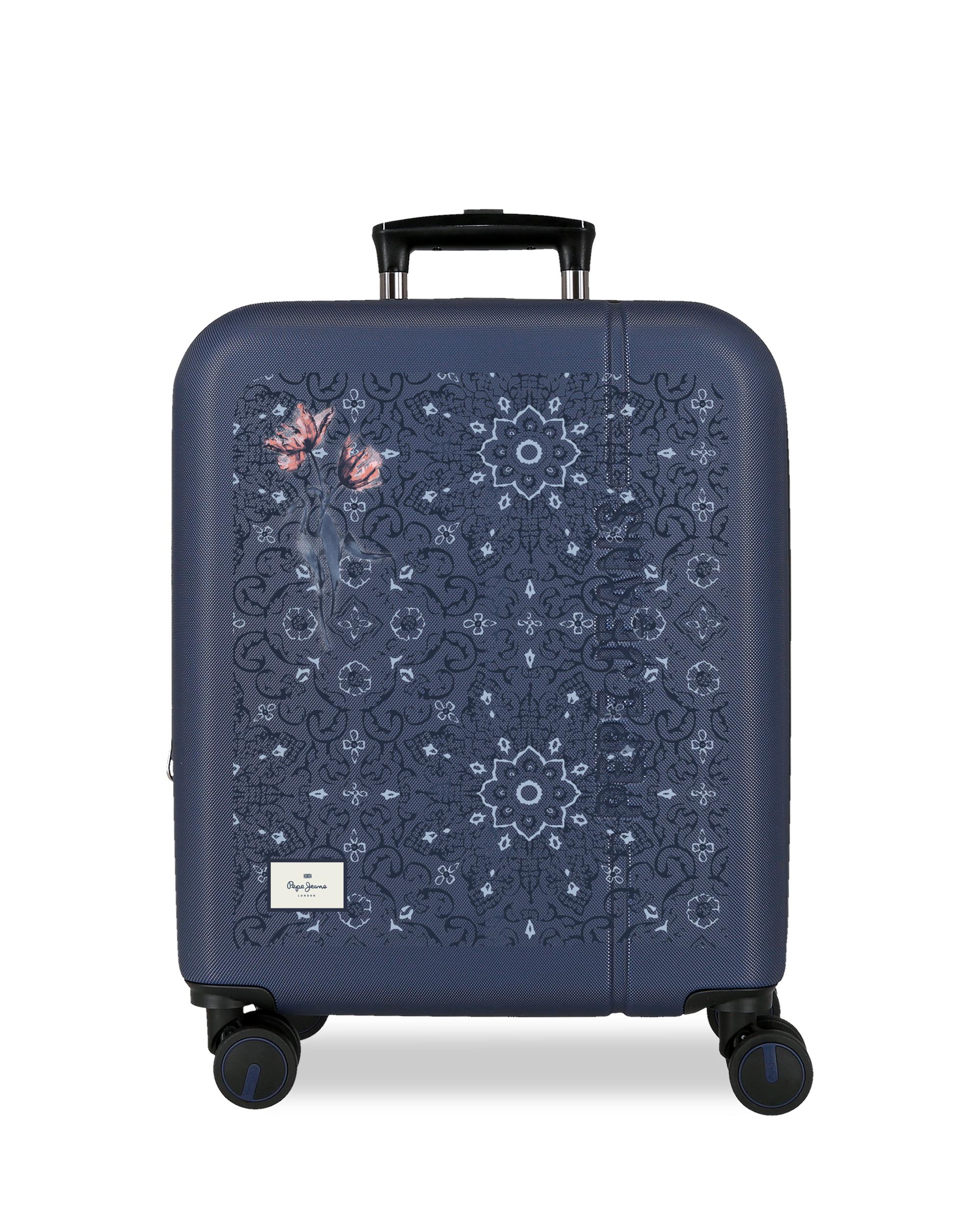 Mala de Cabine 55 Cm Expansível Pjl Lenay Abs Rígida Até 44 L Azul-1