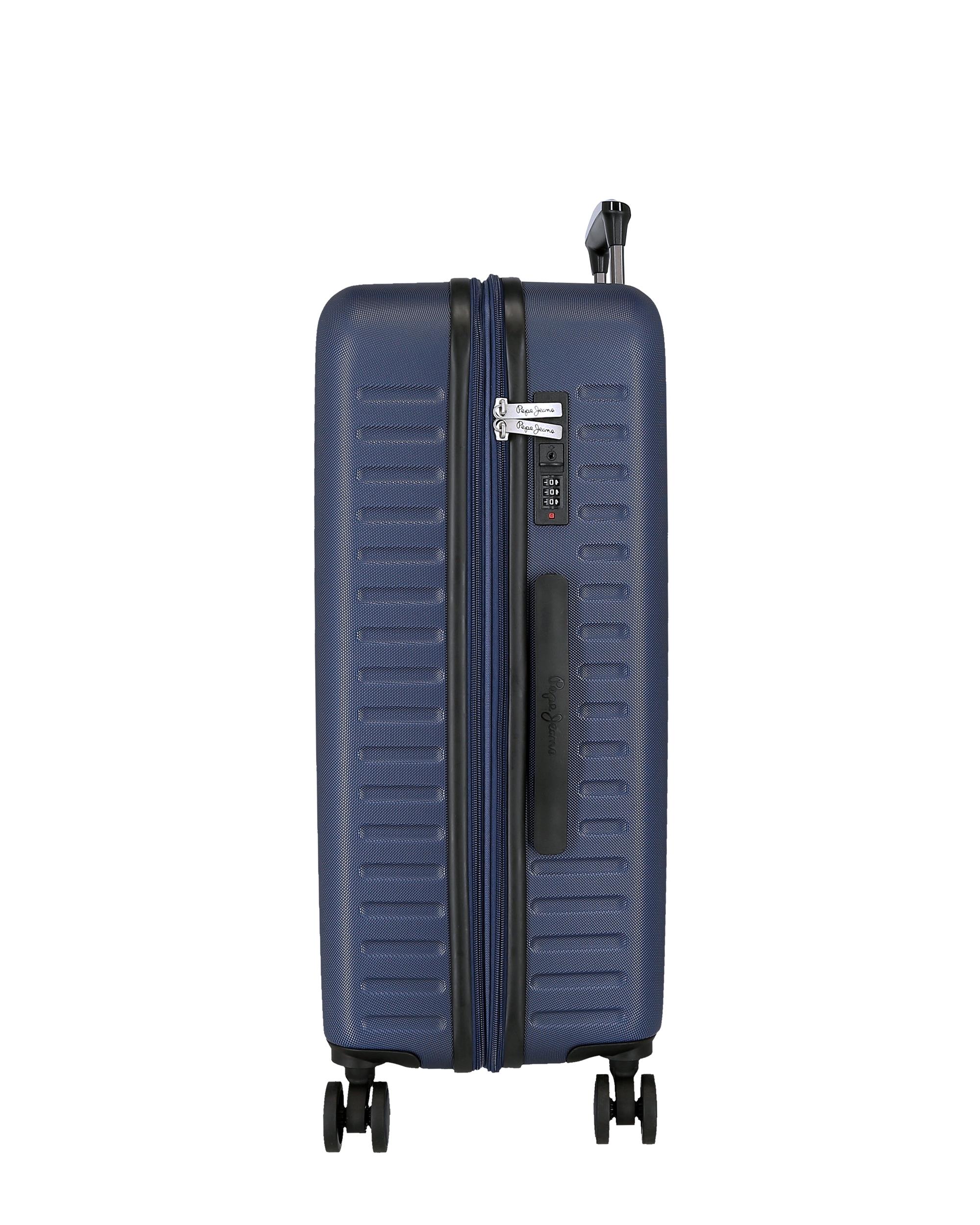 Conjunto de Malas 55-68 Cm Expandível Pjl Lenay Abs Rígida Até 109 L em Marinho Azul-2