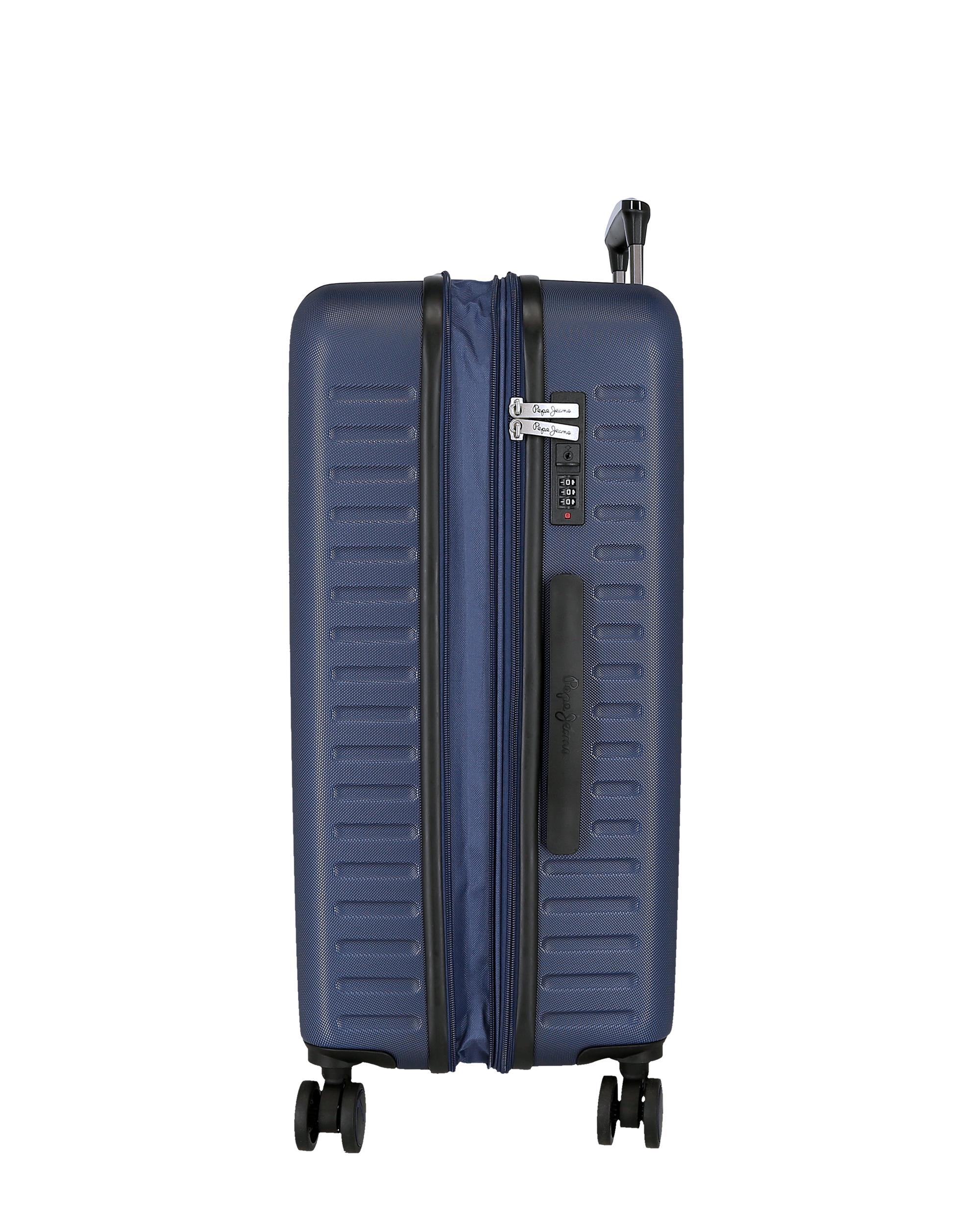 Conjunto de Malas 55-68 Cm Expandível Pjl Lenay Abs Rígida Até 109 L em Marinho Azul-6