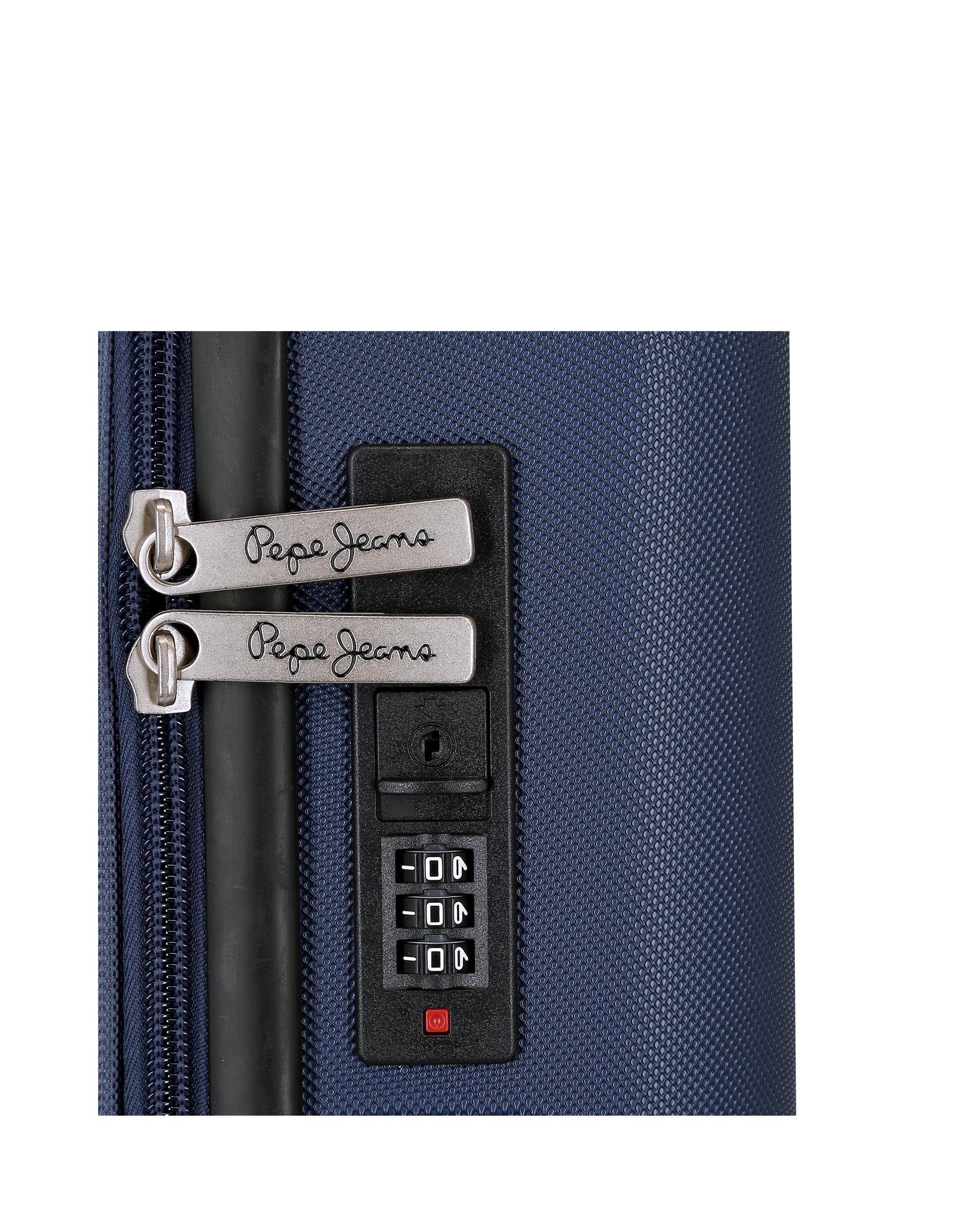 Mala de Cabine 55 Cm Pjl Lenay Abs Rígida com Capacidade de 44l Azul-2