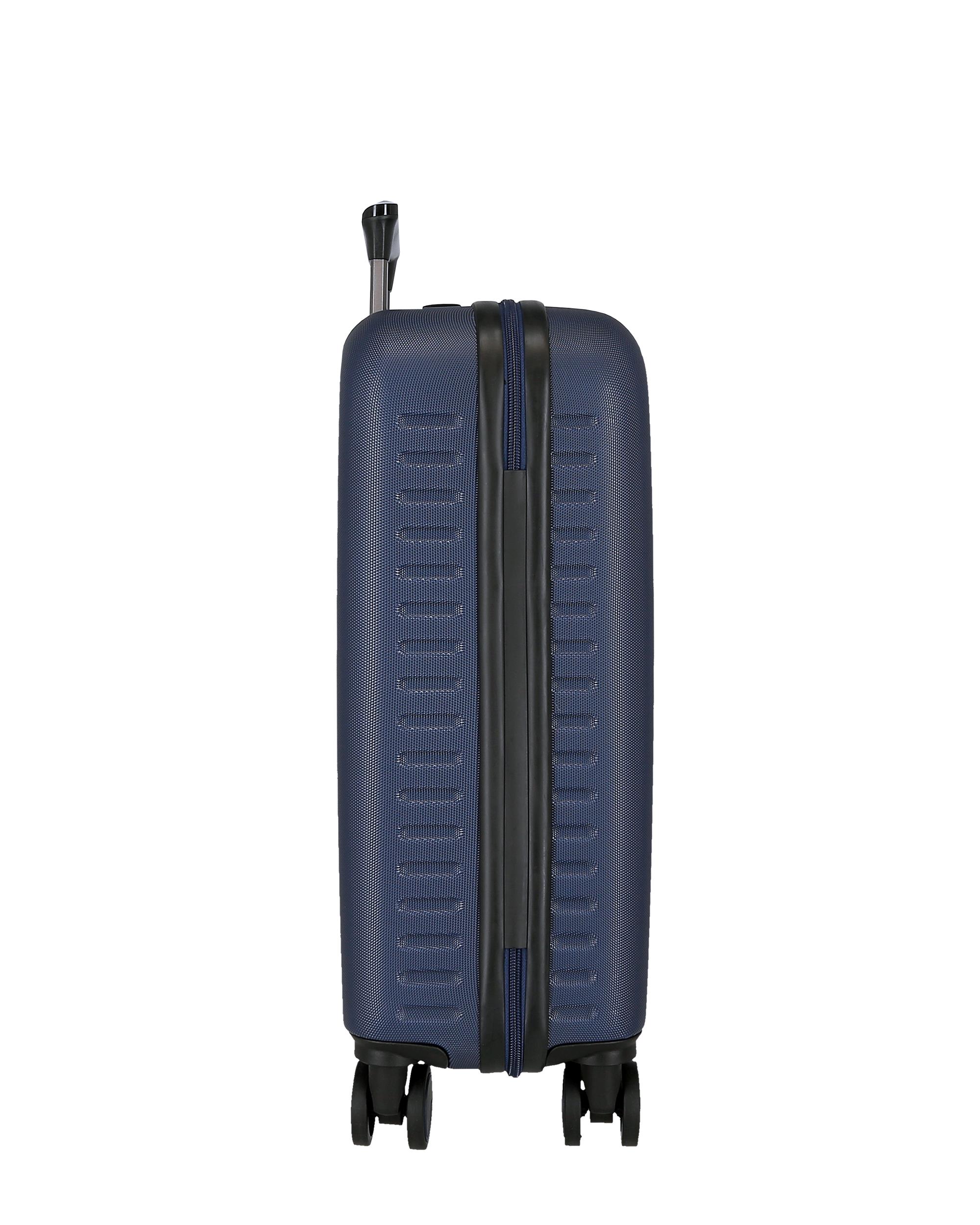 Mala de Cabine 55 Cm Pjl Arwin Abs Rígida com Capacidade de 44l em Marinho Azul-4