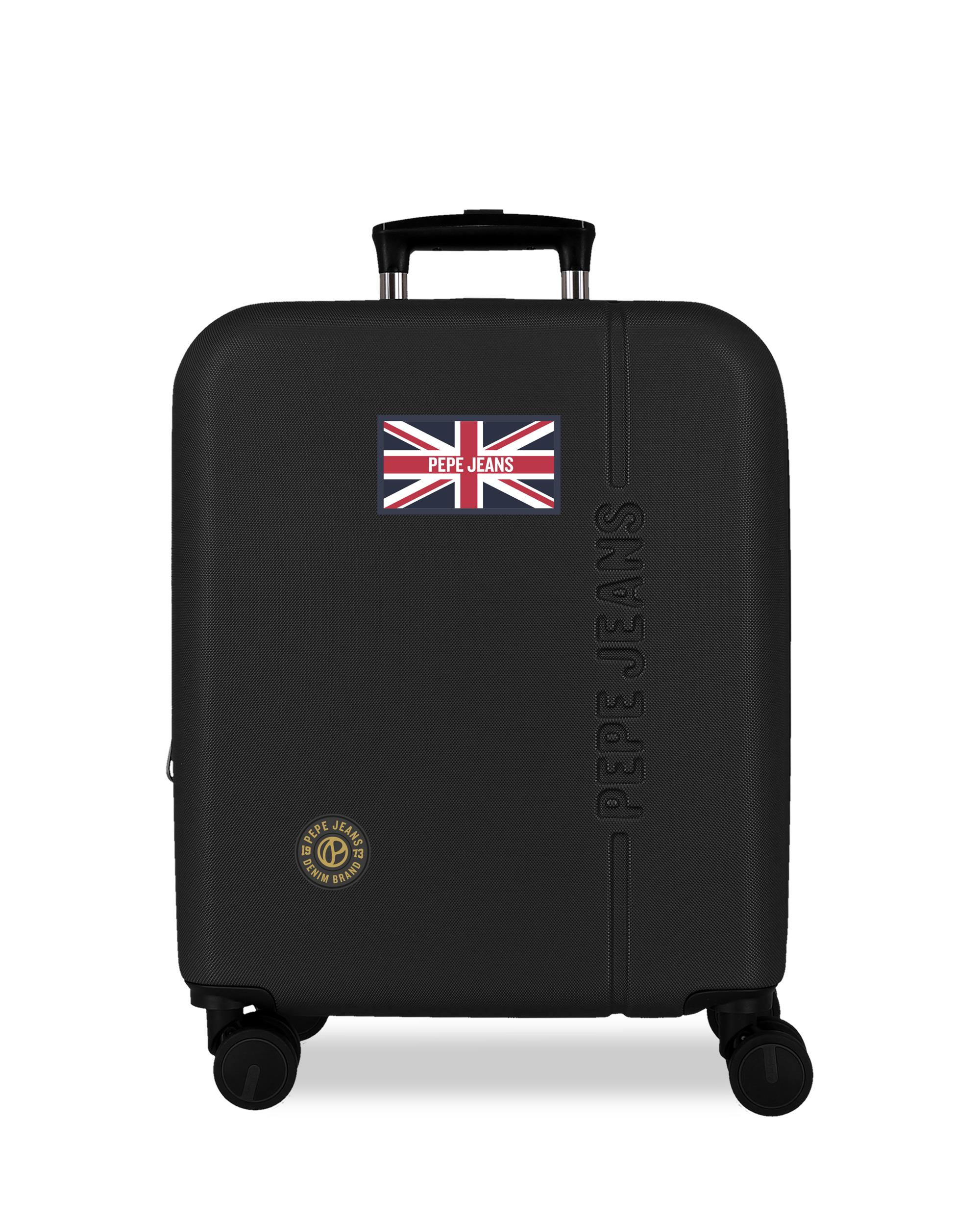 Mala de Cabine 55 Cm Pjl Henry Abs Rígida com Capacidade de 44l Preto-1