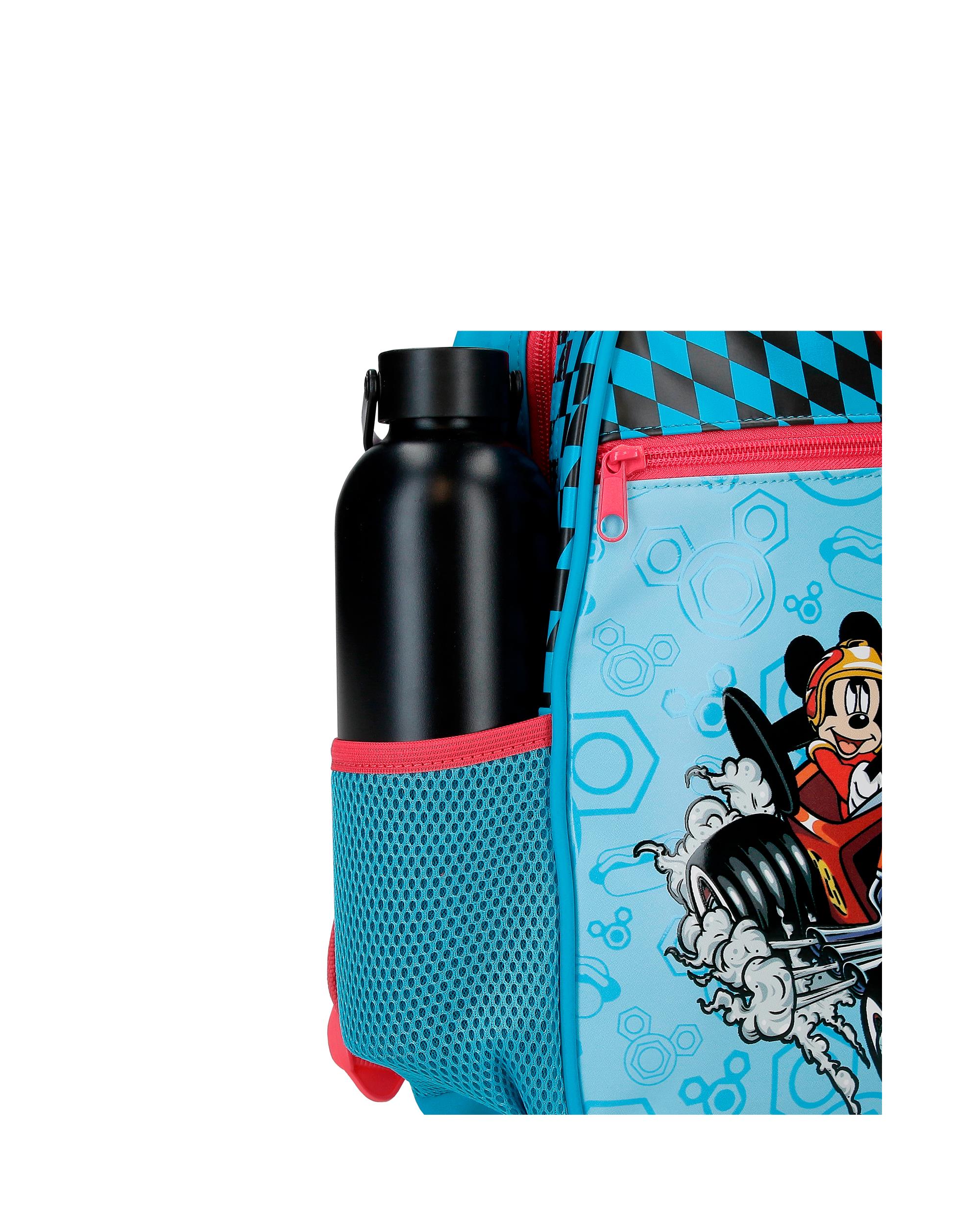 Mochila Adaptável com Carro 33cm Disney Hight Speed com Capacidade de 10l Azul-6