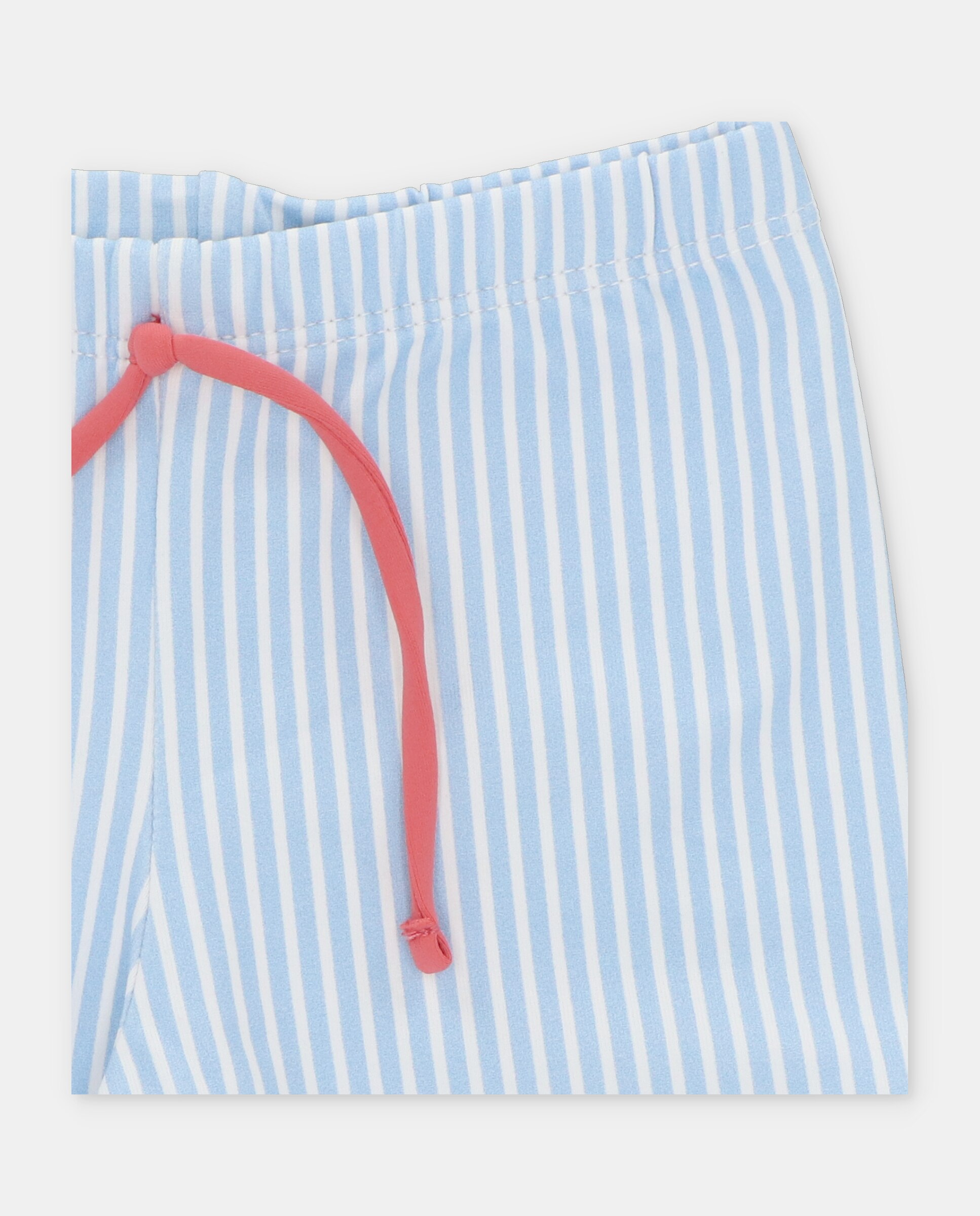 Shorts para Bebé com Estampado Às Riscas e Cordão de Ajuste Martín Aranda Azul-claro-3