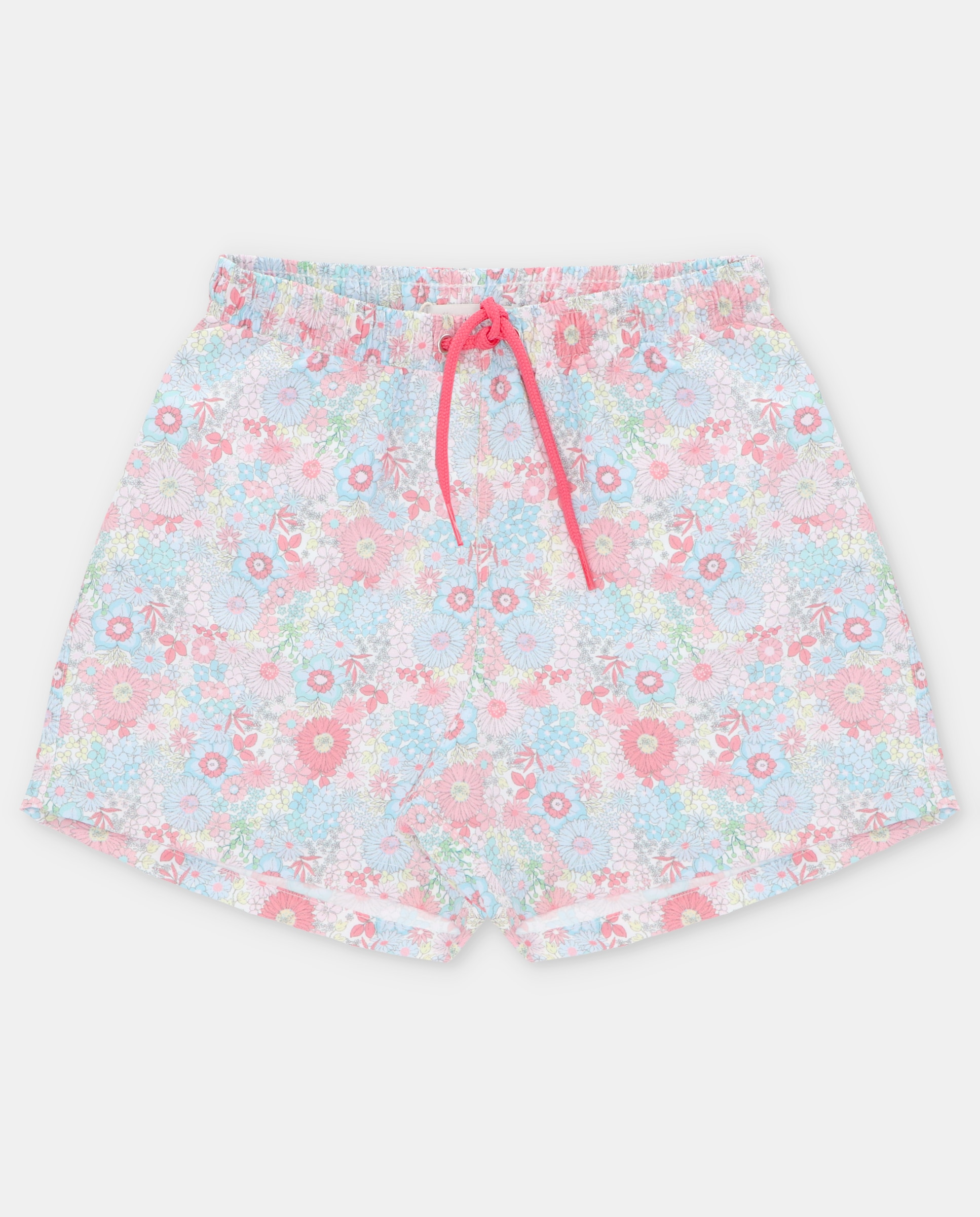 Imagem 0 de Fato de Banho Infantil com Estampado de Flores e Cordão de Ajuste