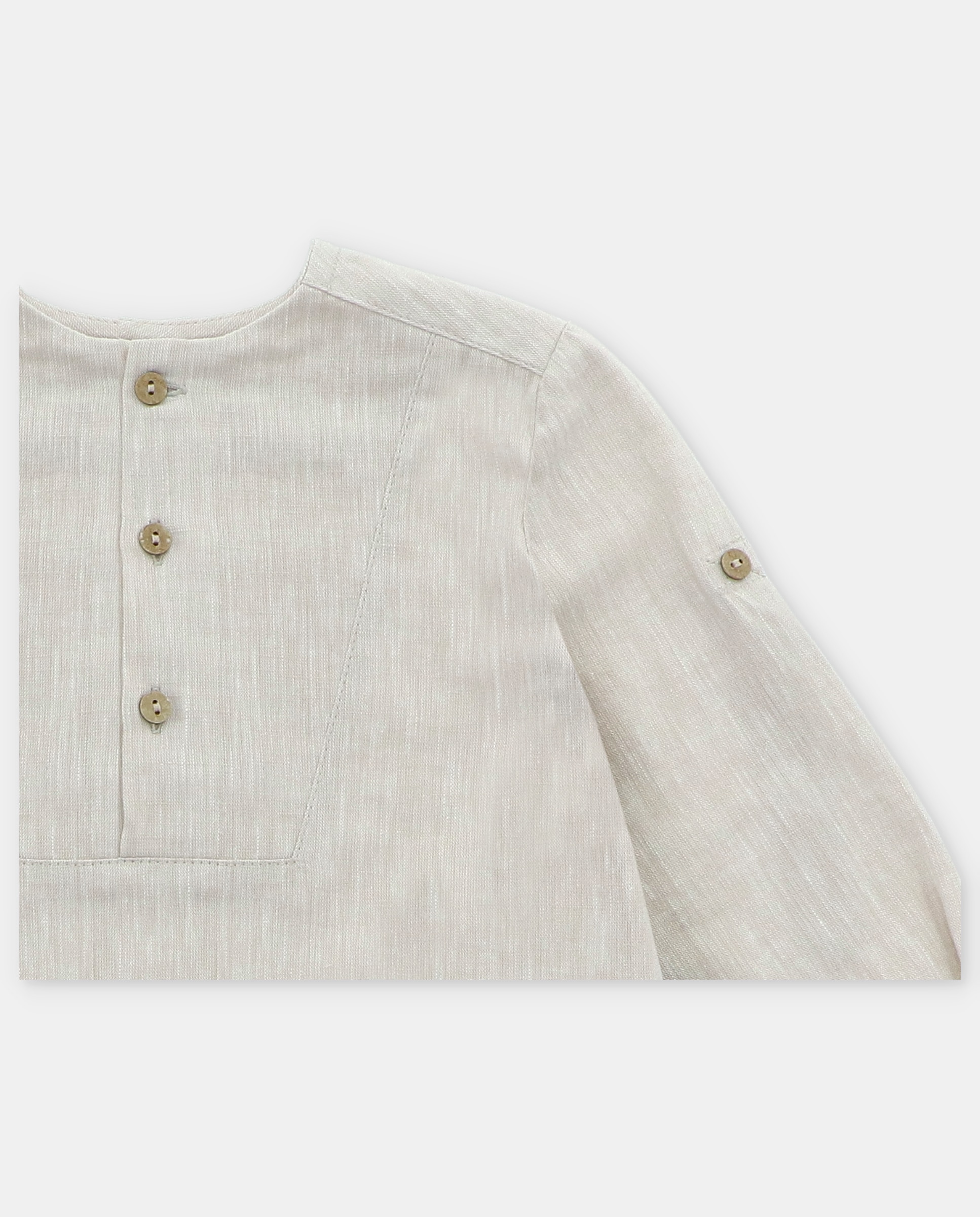 Conjunto para Bebé de Camisa de Algodão e Calças de Linho Martín Aranda Castanho-claro-3