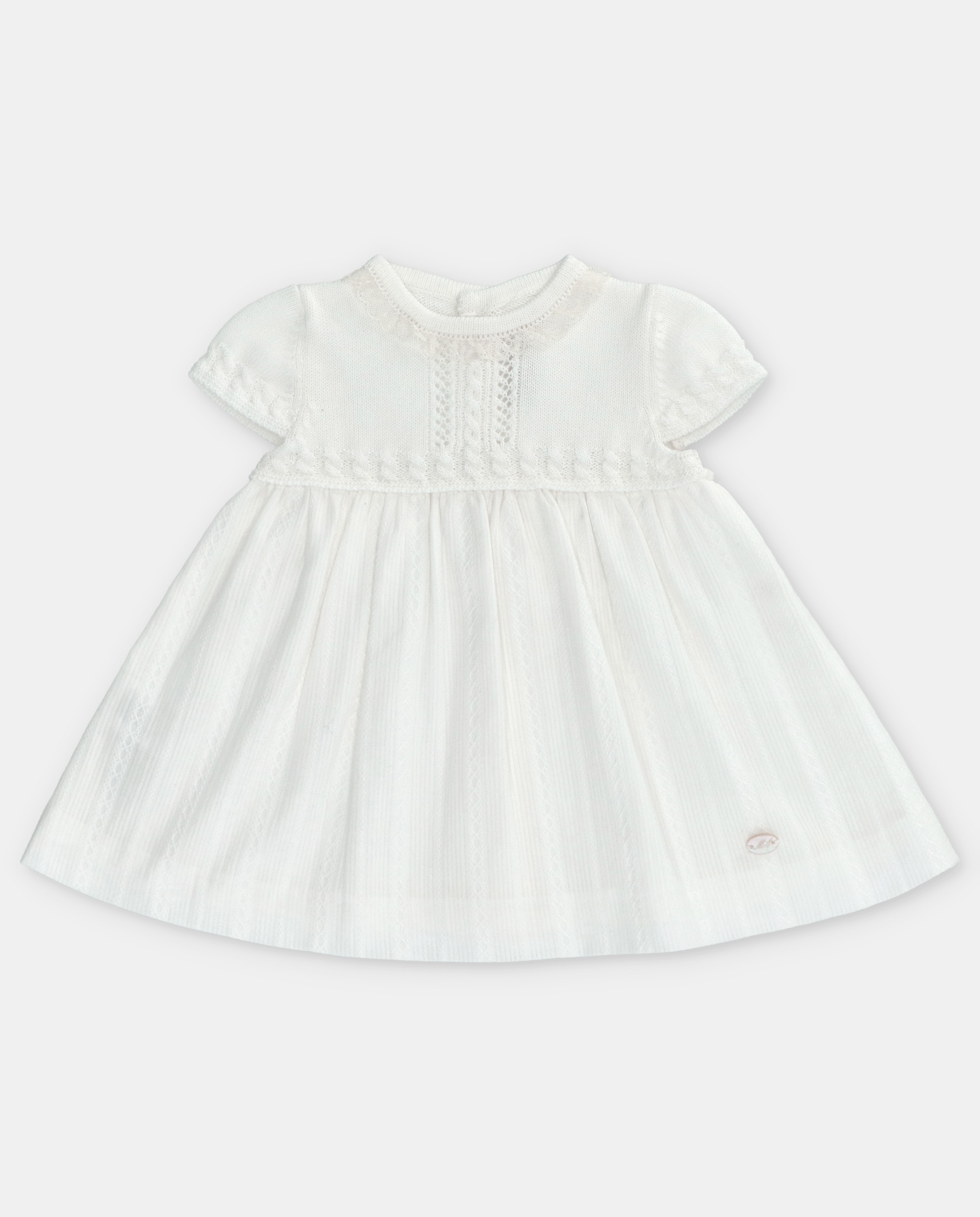 Vestido para Bebé Combinado com Estampado de Fantasia Martín Aranda Natural-1