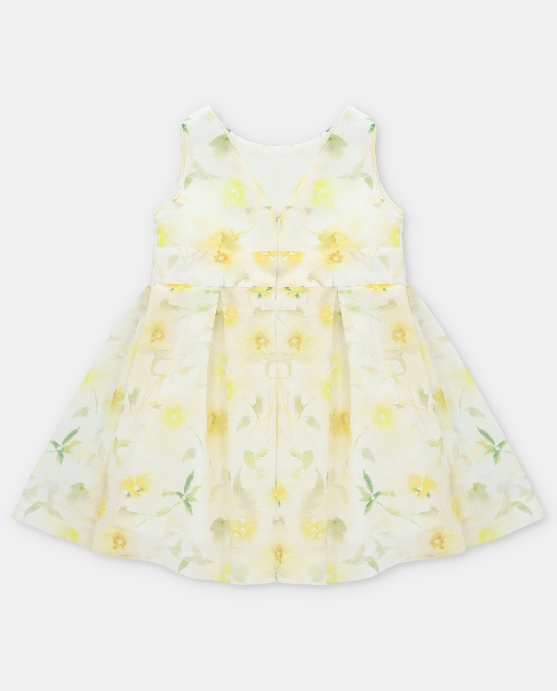 Vestido Infantil com Estampado de Fantasia Martín Aranda Amarelo-2