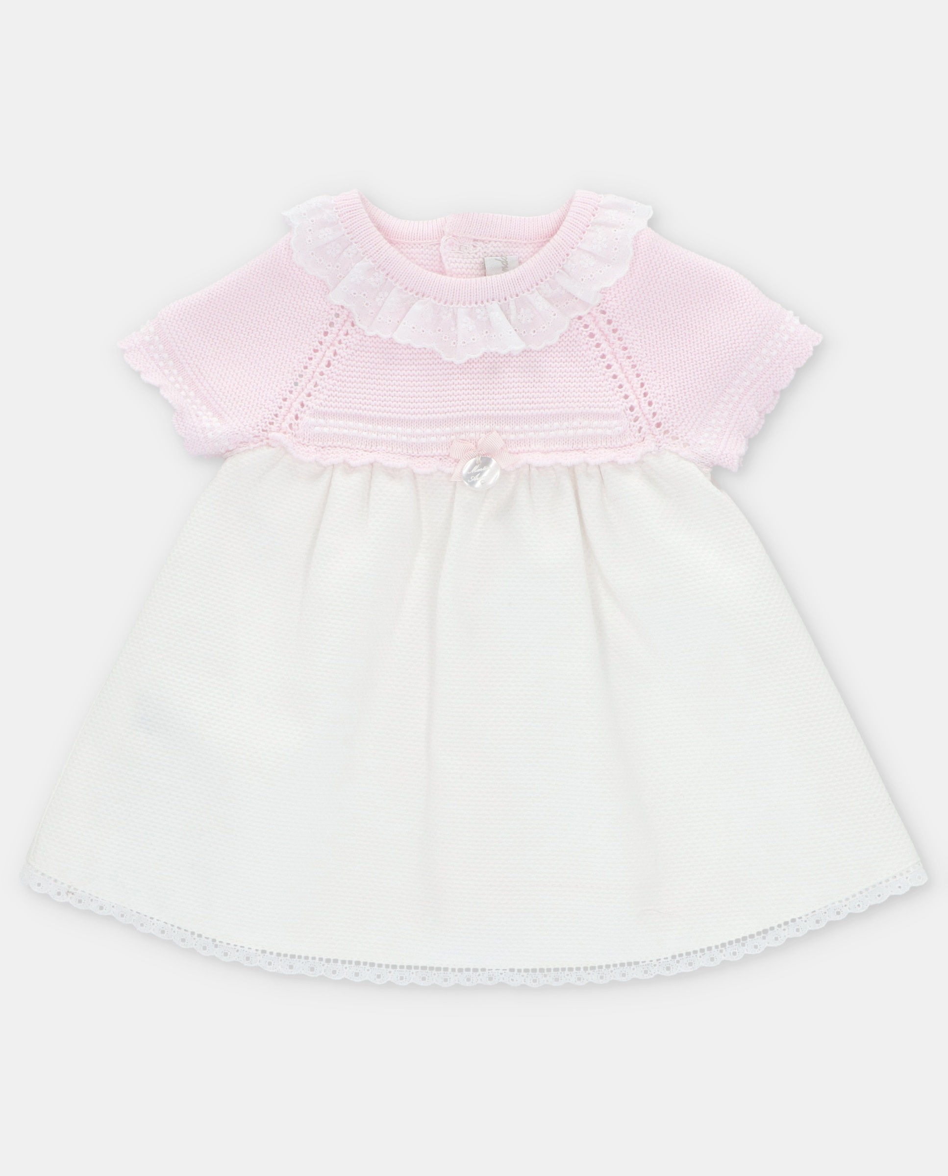 Imagem 0 de Vestido para Bebé Combinado com Estampado de Piqué