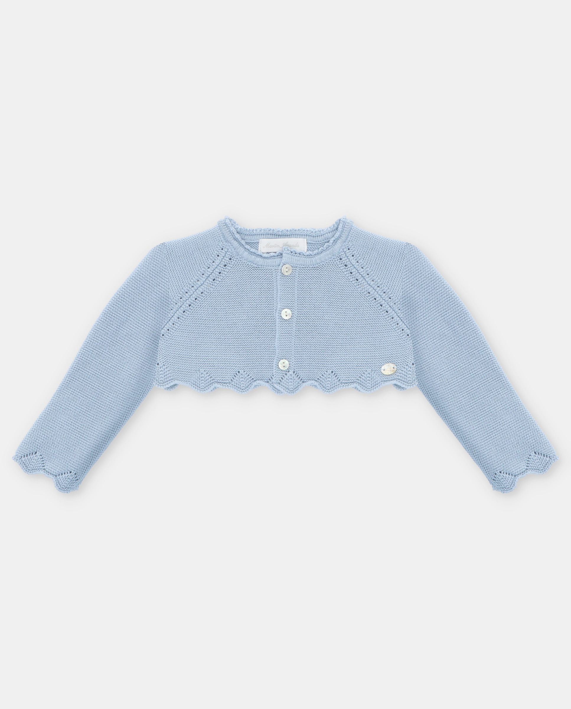 Imagem 0 de Casaco para Bebé Curto com Detalhes Perfurados