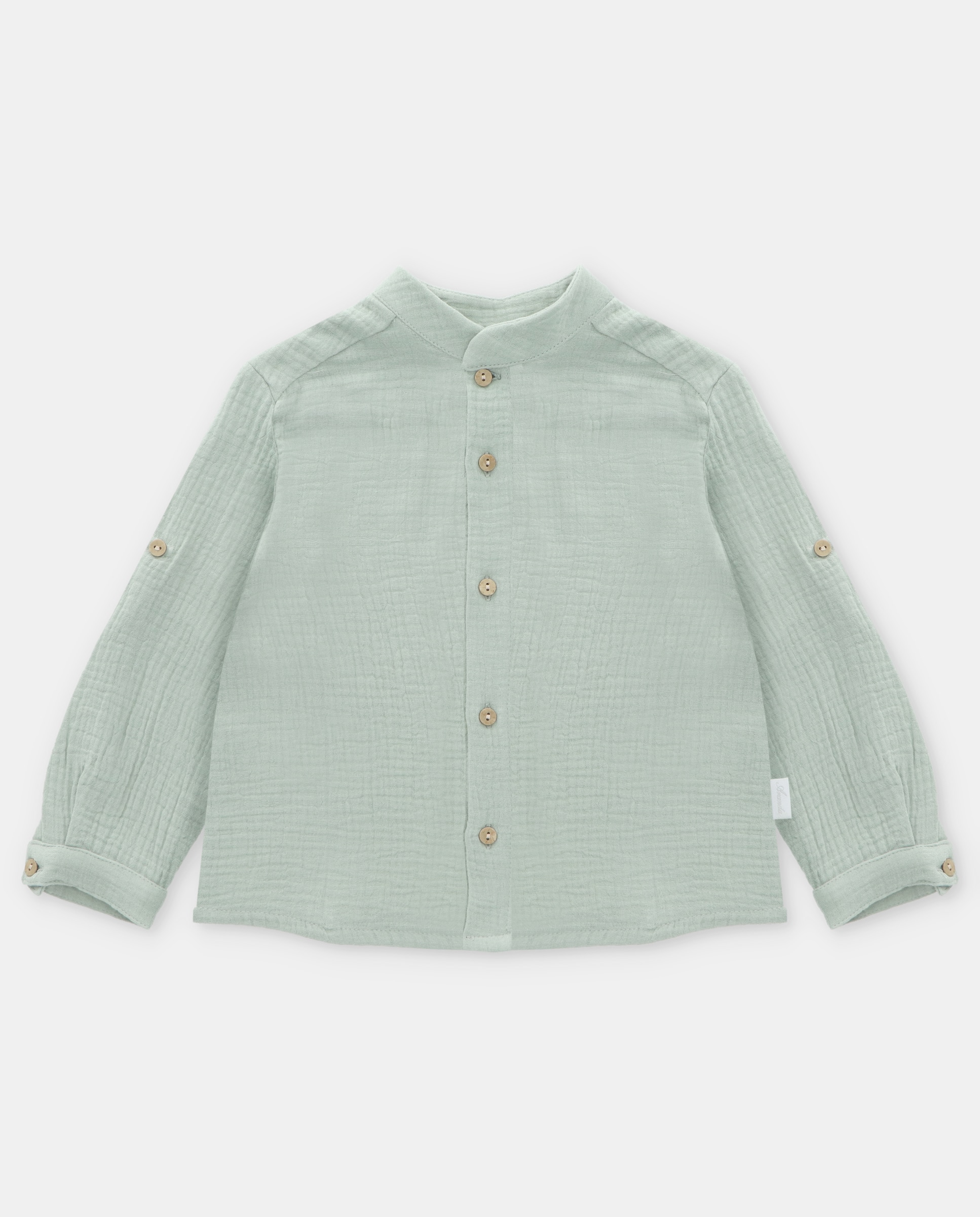 Imagem 0 de Camisa para Bebé de Manga Comprida de Algodão com Gola À Padre