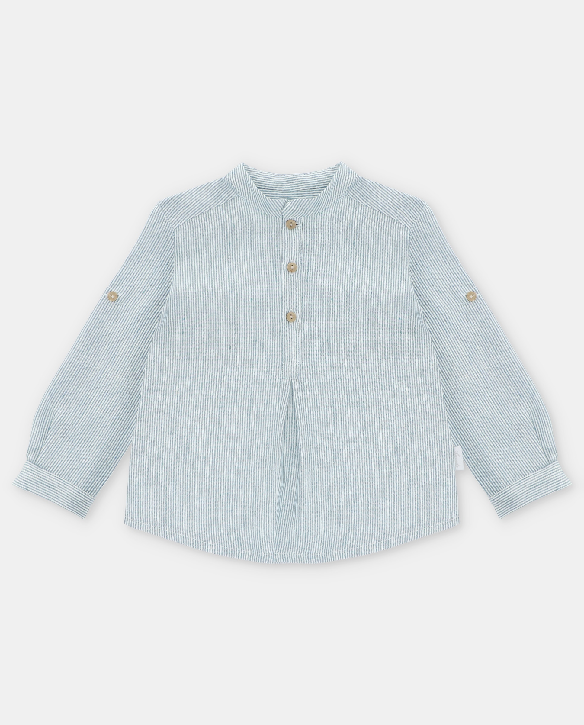 Imagem 0 de Camisa para Bebé com Gola À Padre e Microestampado Às Riscas